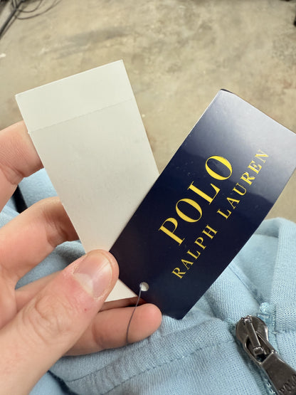 Polo Zip Up Baby Blue New XXL With Tags