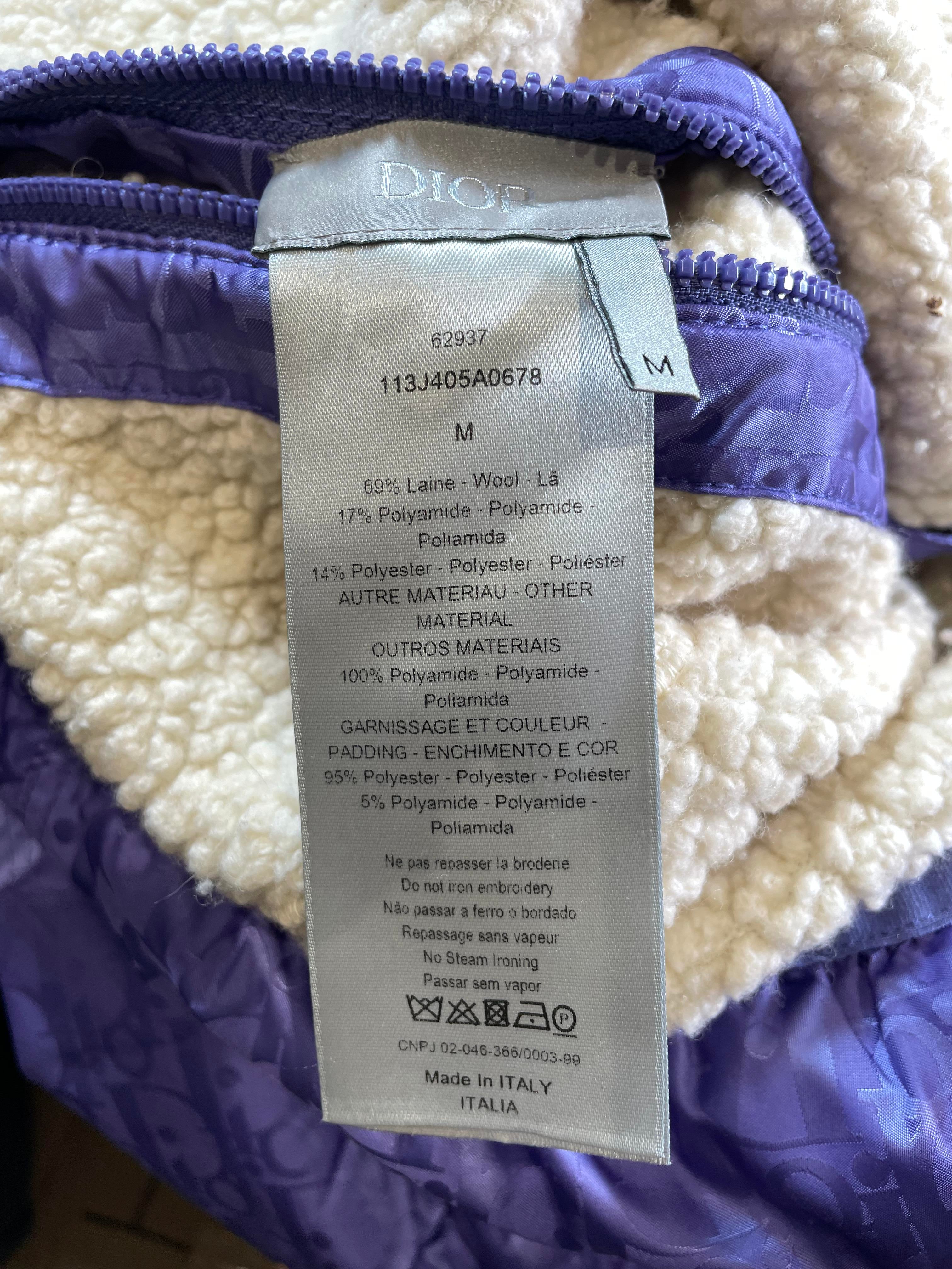 Dior Monogram Purple Fleece Jacket