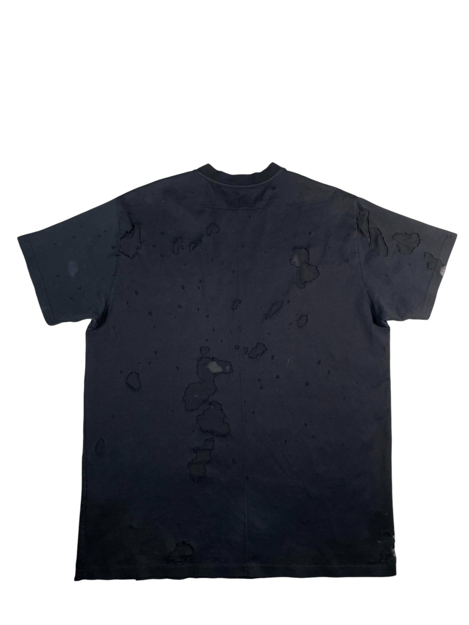 Givenchy Paris Distress Black Tee