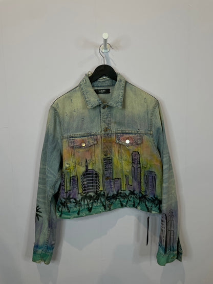 Amiri Denim Jacket Hollywood Skyline Used Large