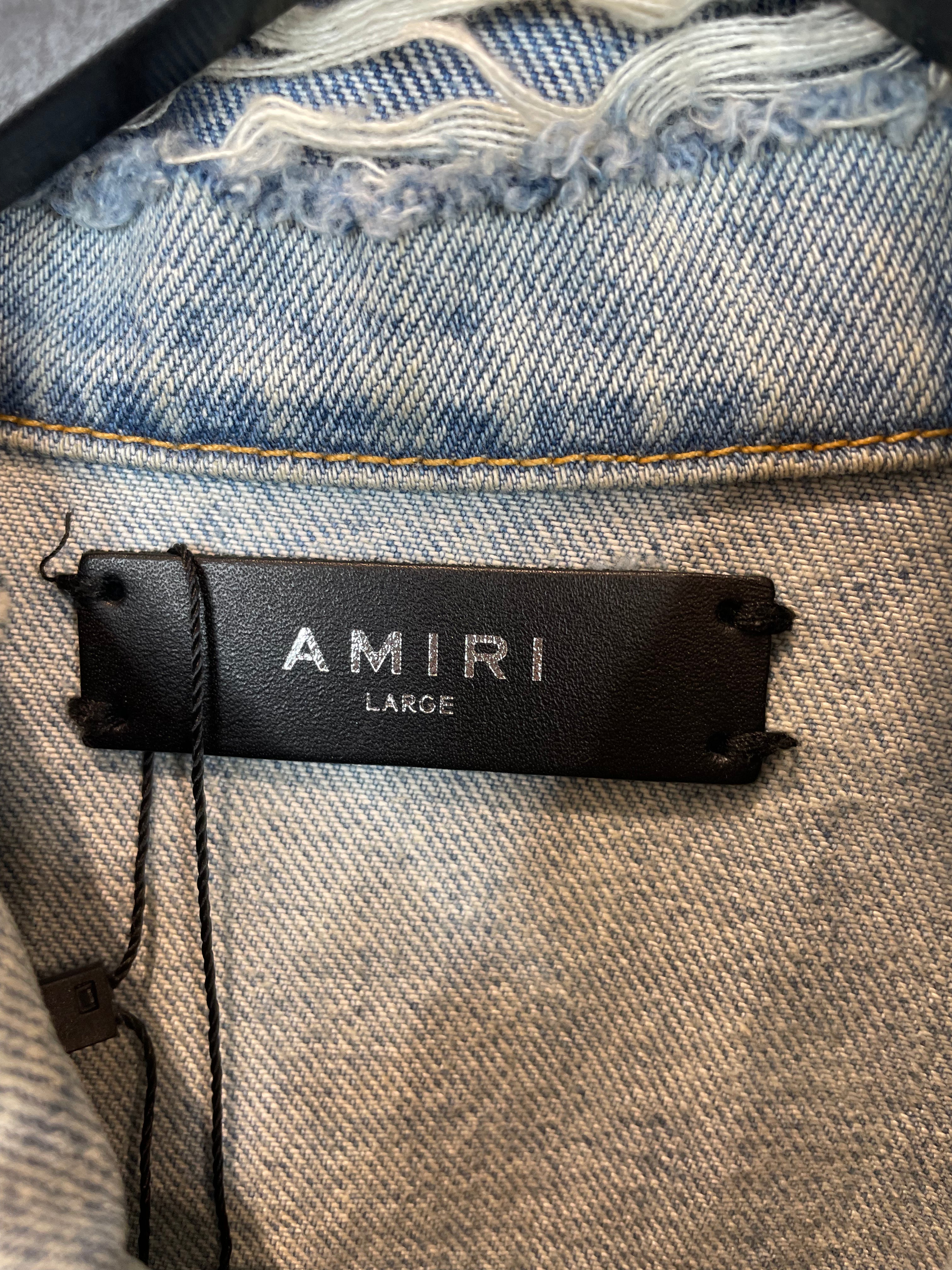 Amiri Denim Jacket Hollywood Skyline Used Large