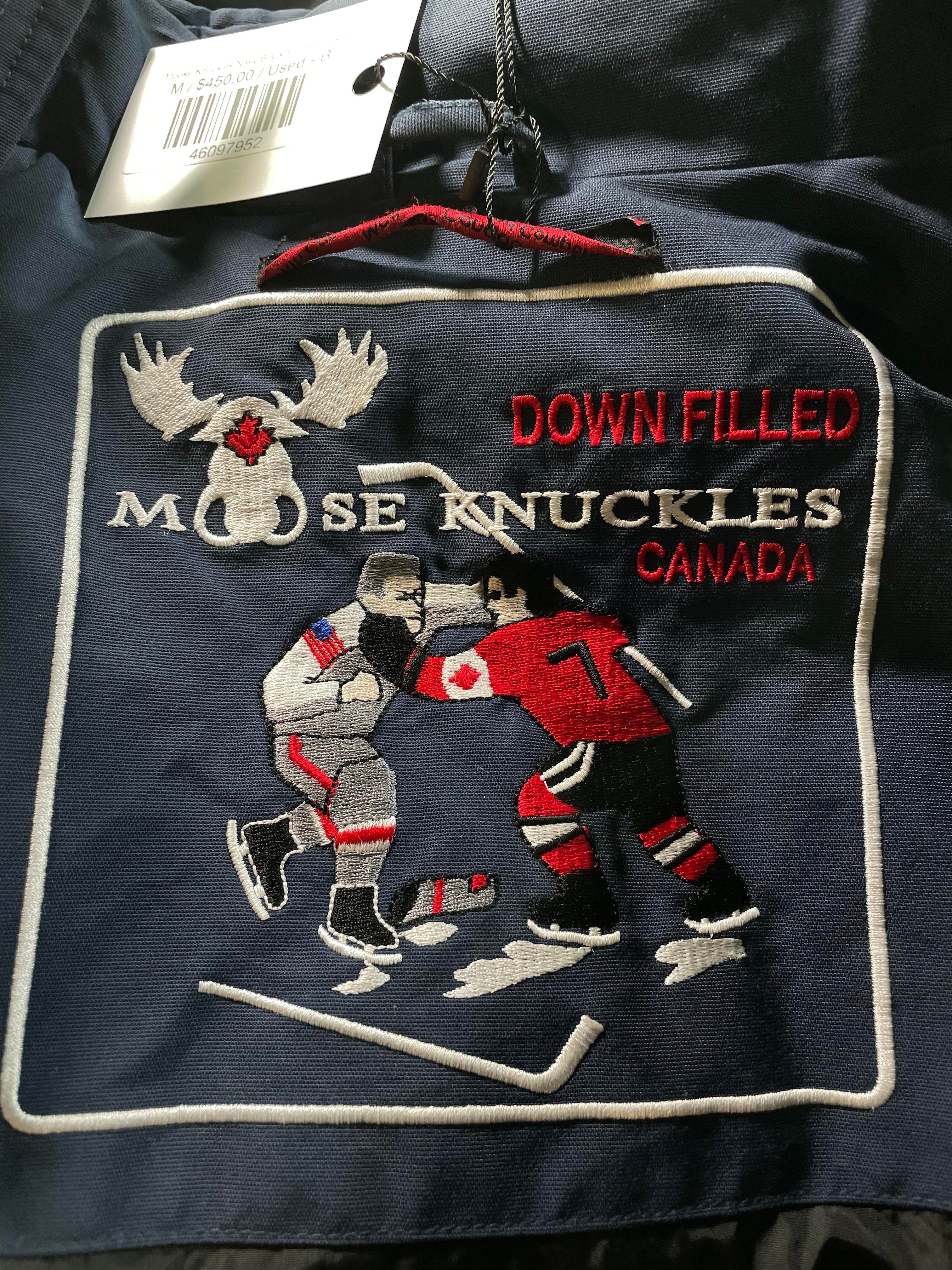Moose Knuckles 3Q Black Fur Navy Jacket