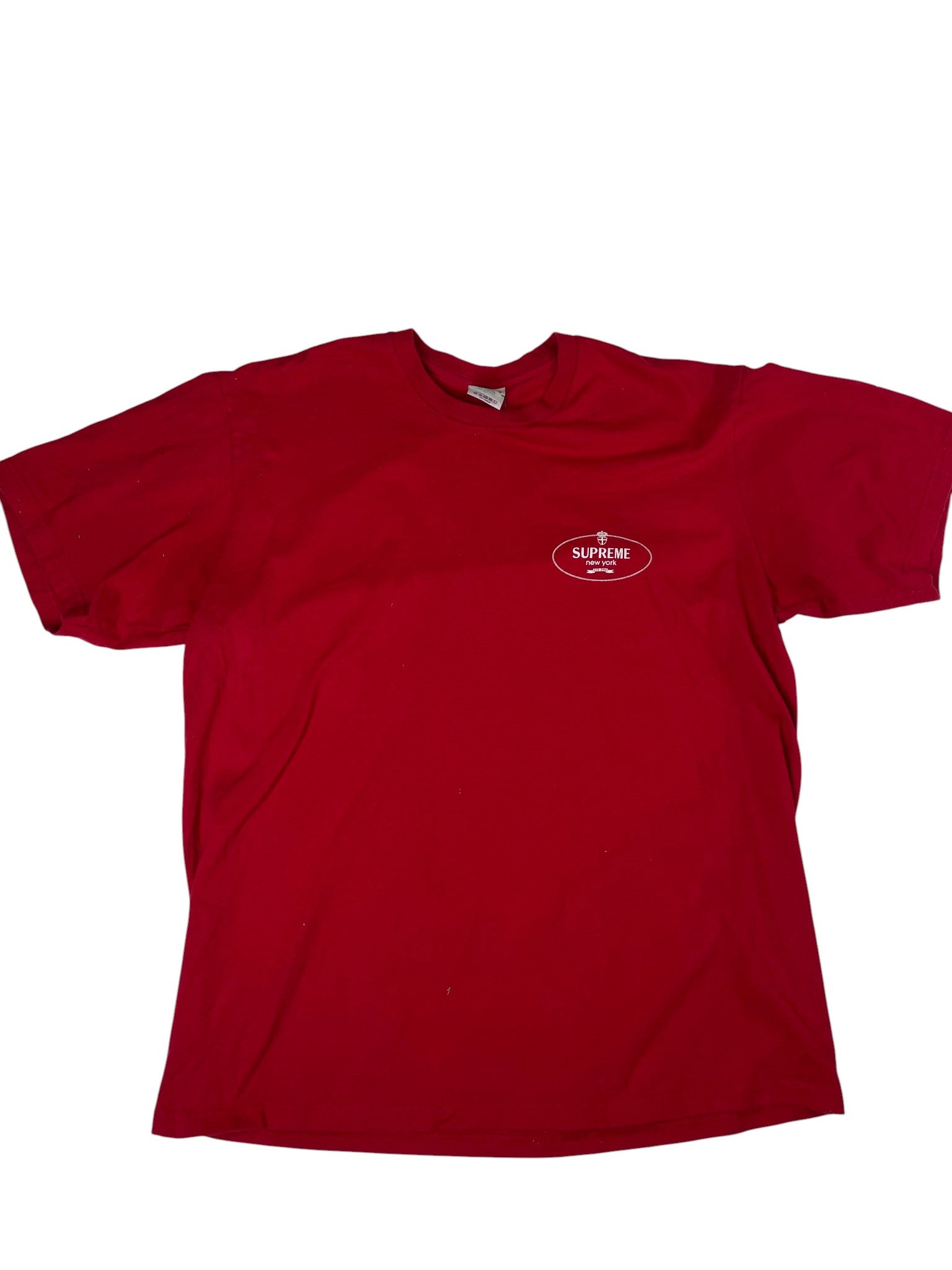 Supreme 'New York' Red & White Tee