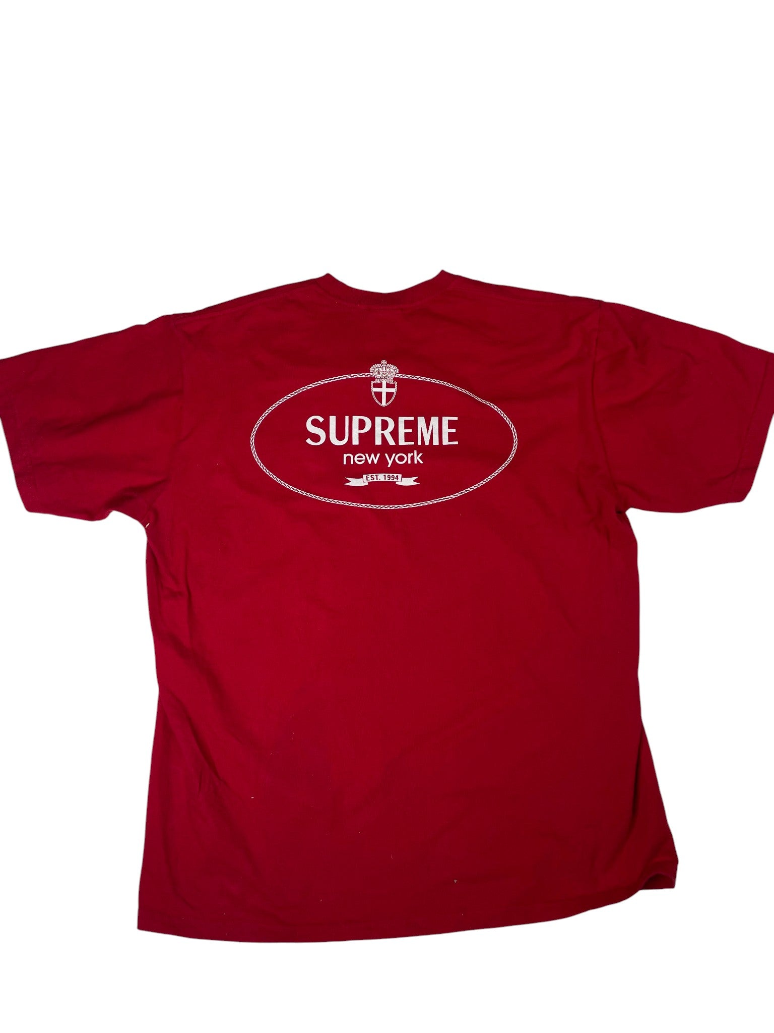 Supreme 'New York' Red & White Tee