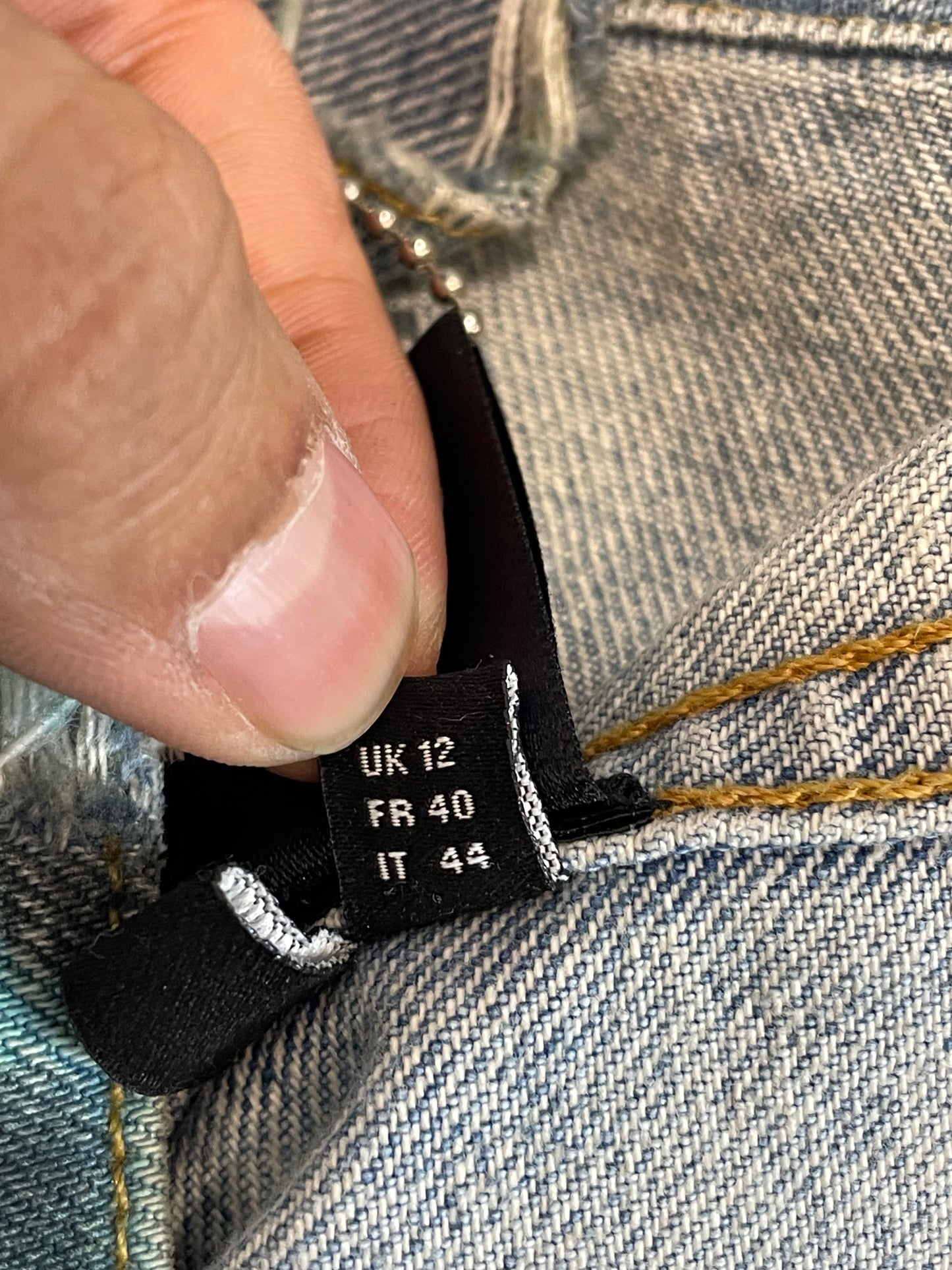 Amiri Denim Jacket Hollywood Skyline Used Large