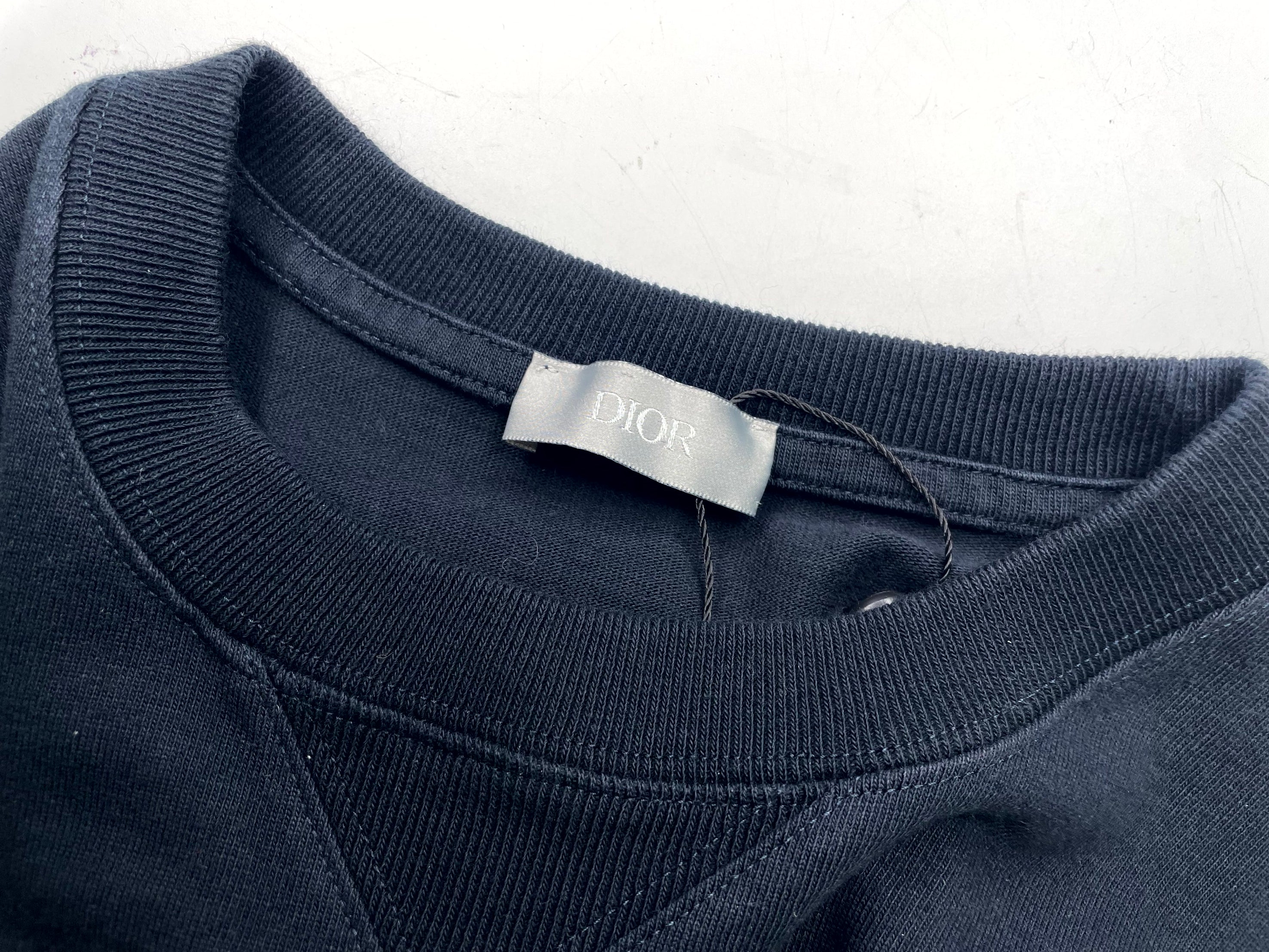 Dior "Jordan Wings" Logo Navy Tee