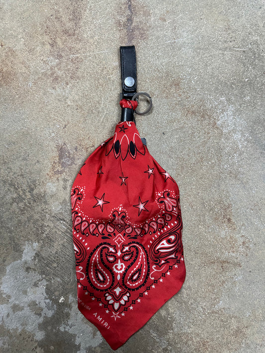 Amiri Red Bandana Key Chain Used