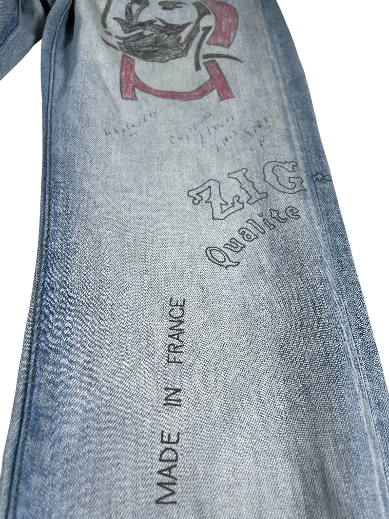 Amiri Zig Zag Light Wash Jeans