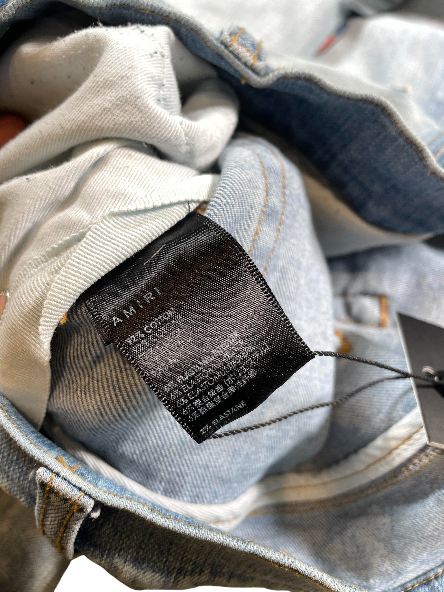 Amiri Zig Zag Light Wash Jeans