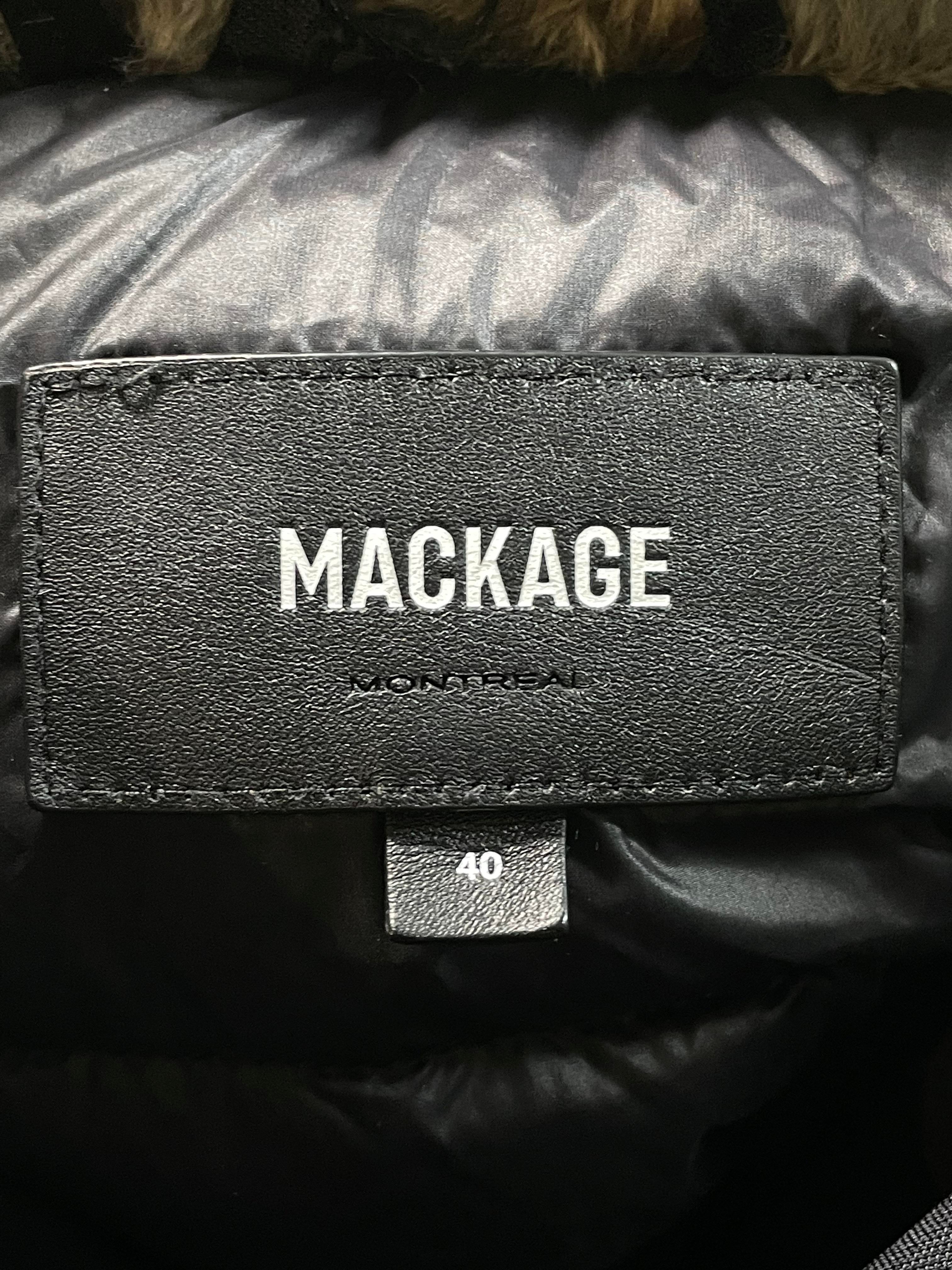 Mackage Black Fur Bomber Jacket