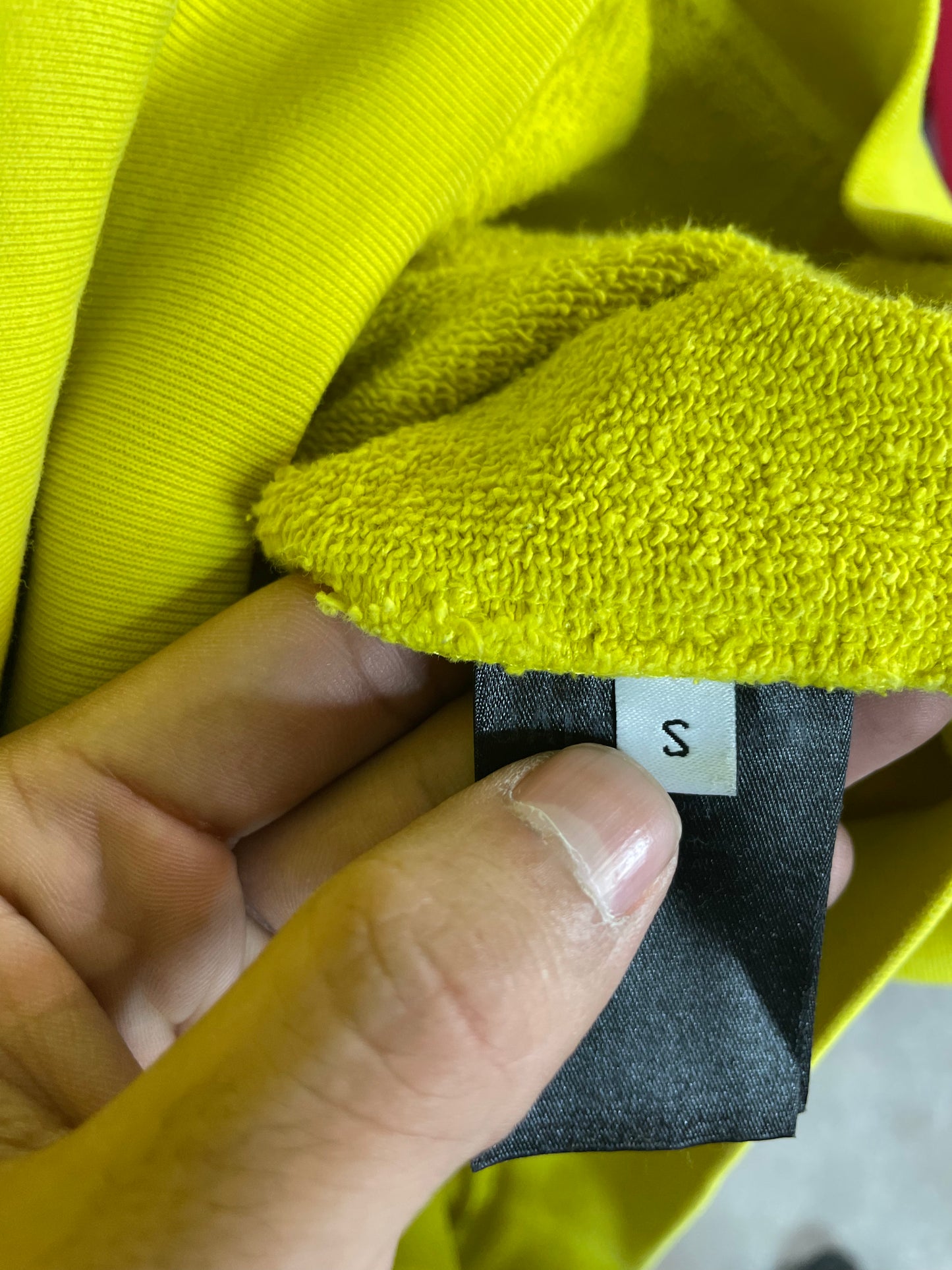 Balenciaga Classic Logo Hoodie Yellow Used Small
