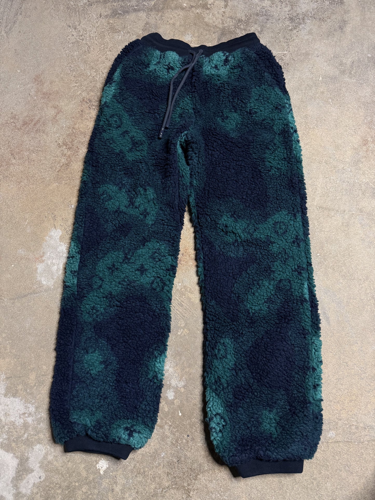 LV Fleece Sweats Navy Green Small Used