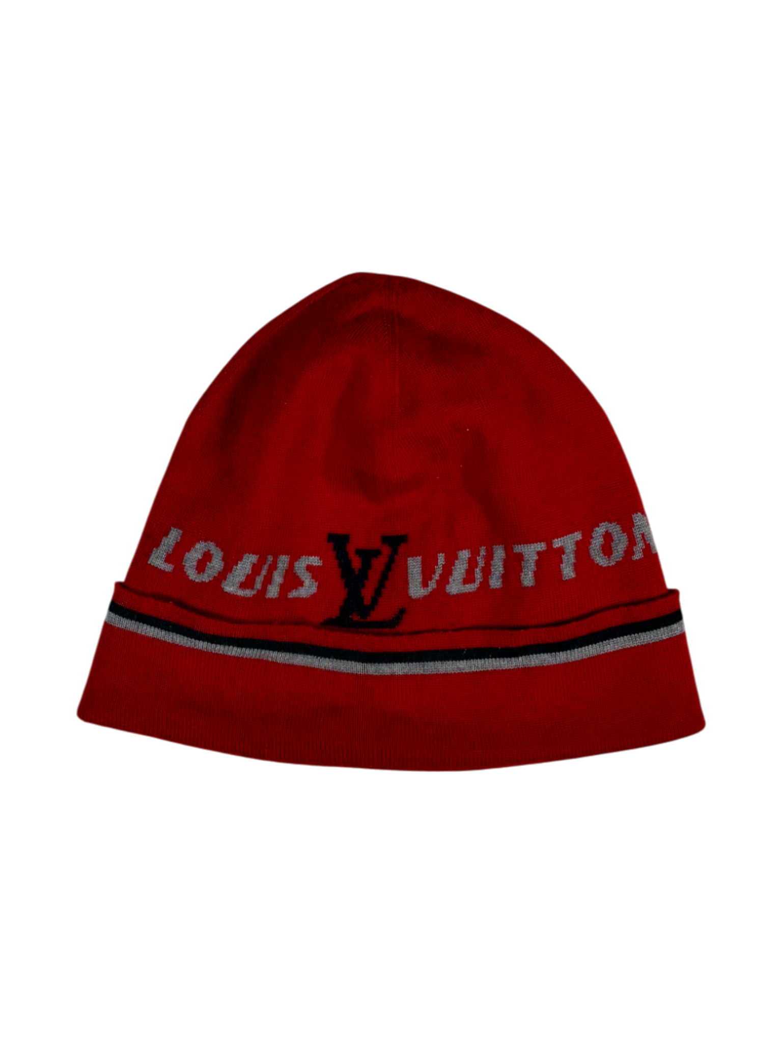 Louis Vuitton Logo Wool Red Beanie