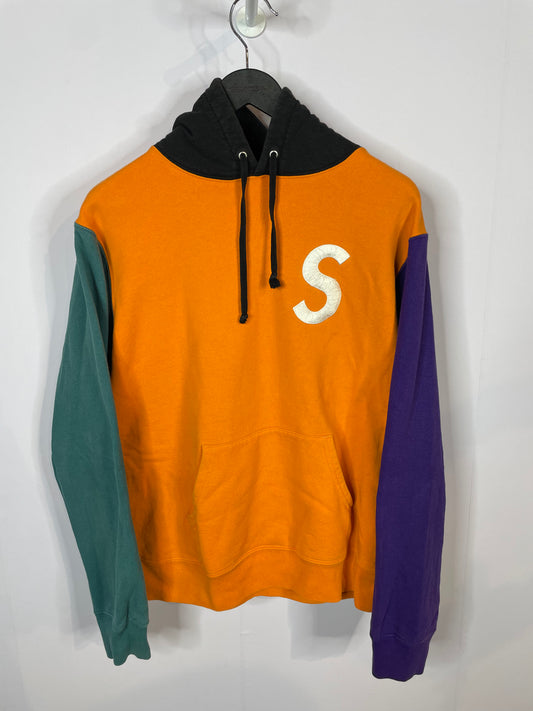 Supreme S Logo Multi Color Hoodie Used Medium