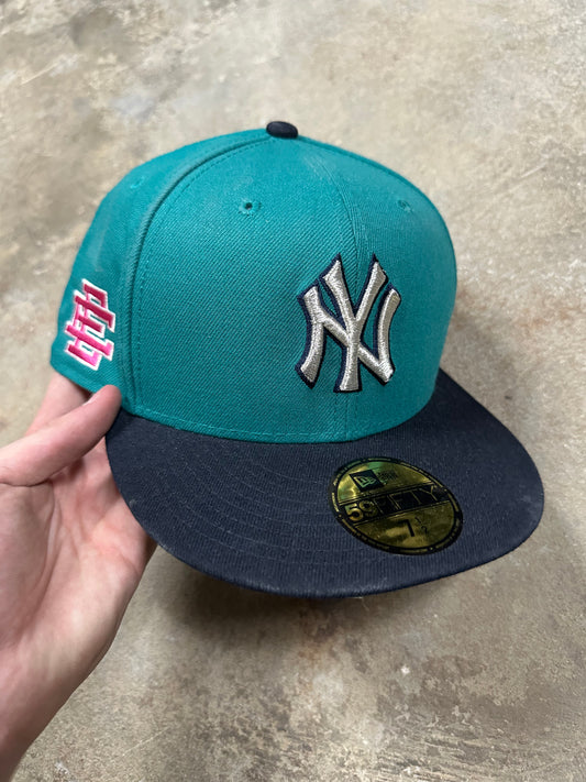 EE Cap NY Teal Pink 7 1/2 DSIP New