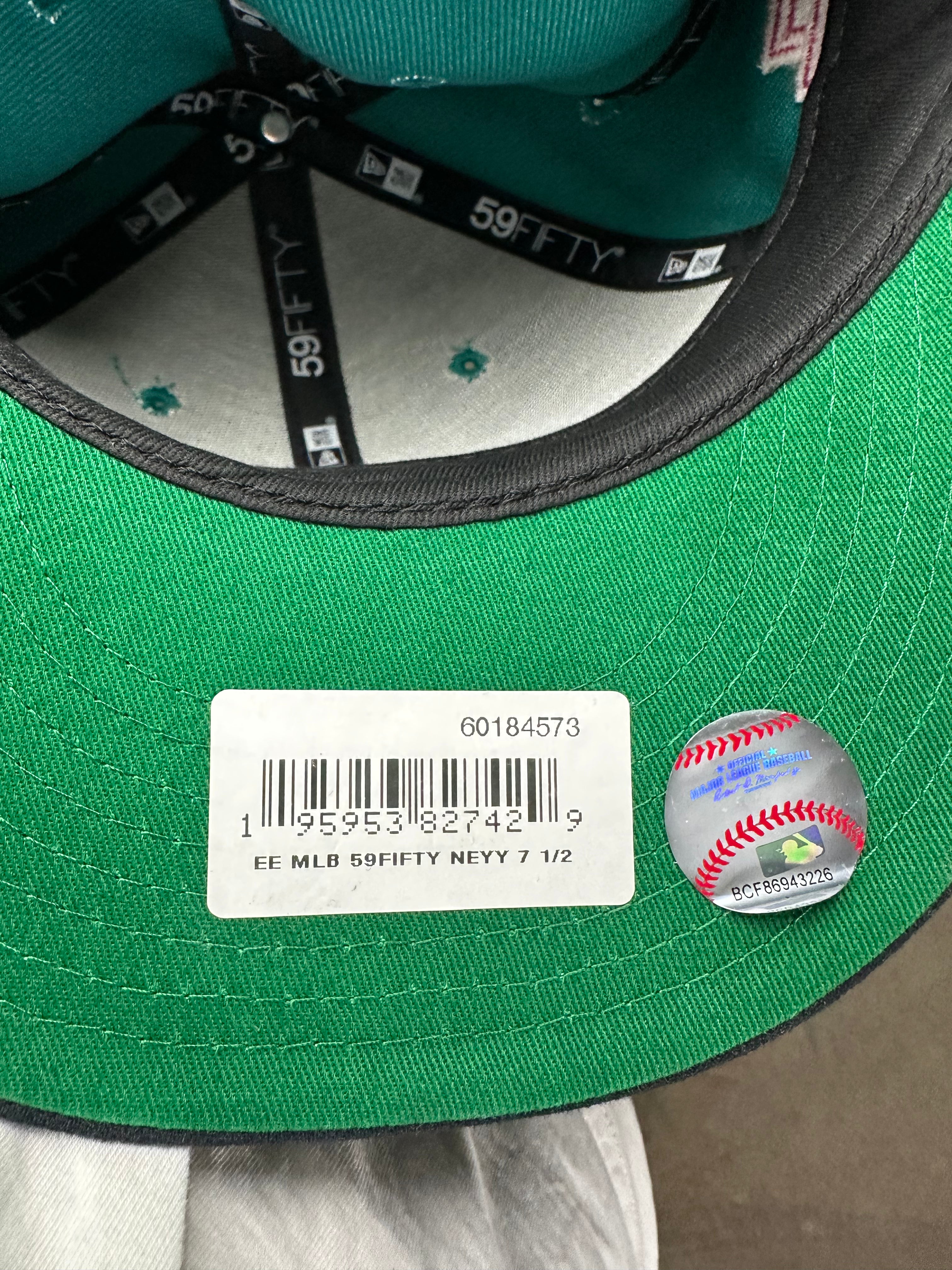 EE Cap NY Teal Pink 7 1/2 New