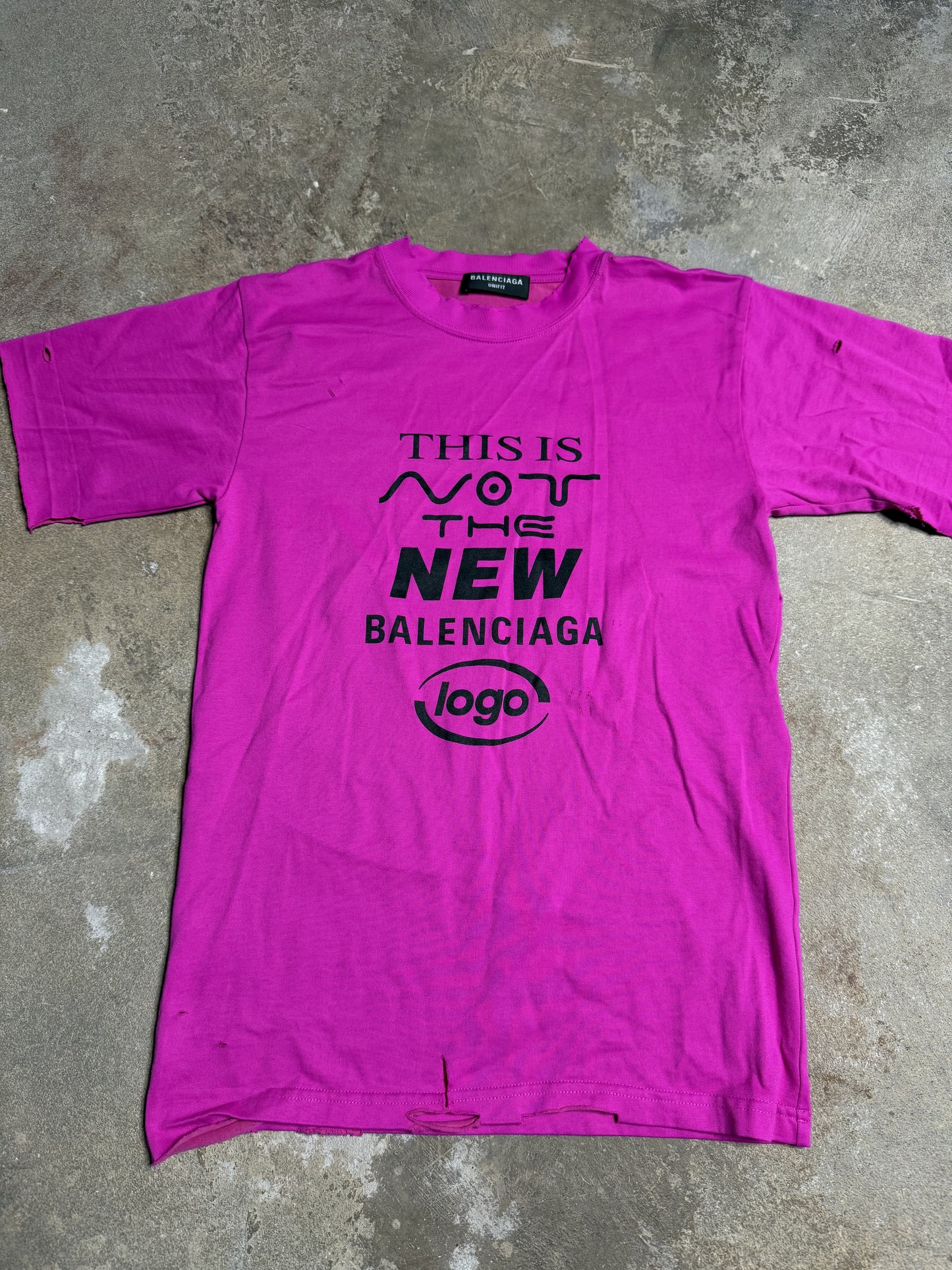 Balenciaga This Is Not The New Balenciaga Tee Used XS