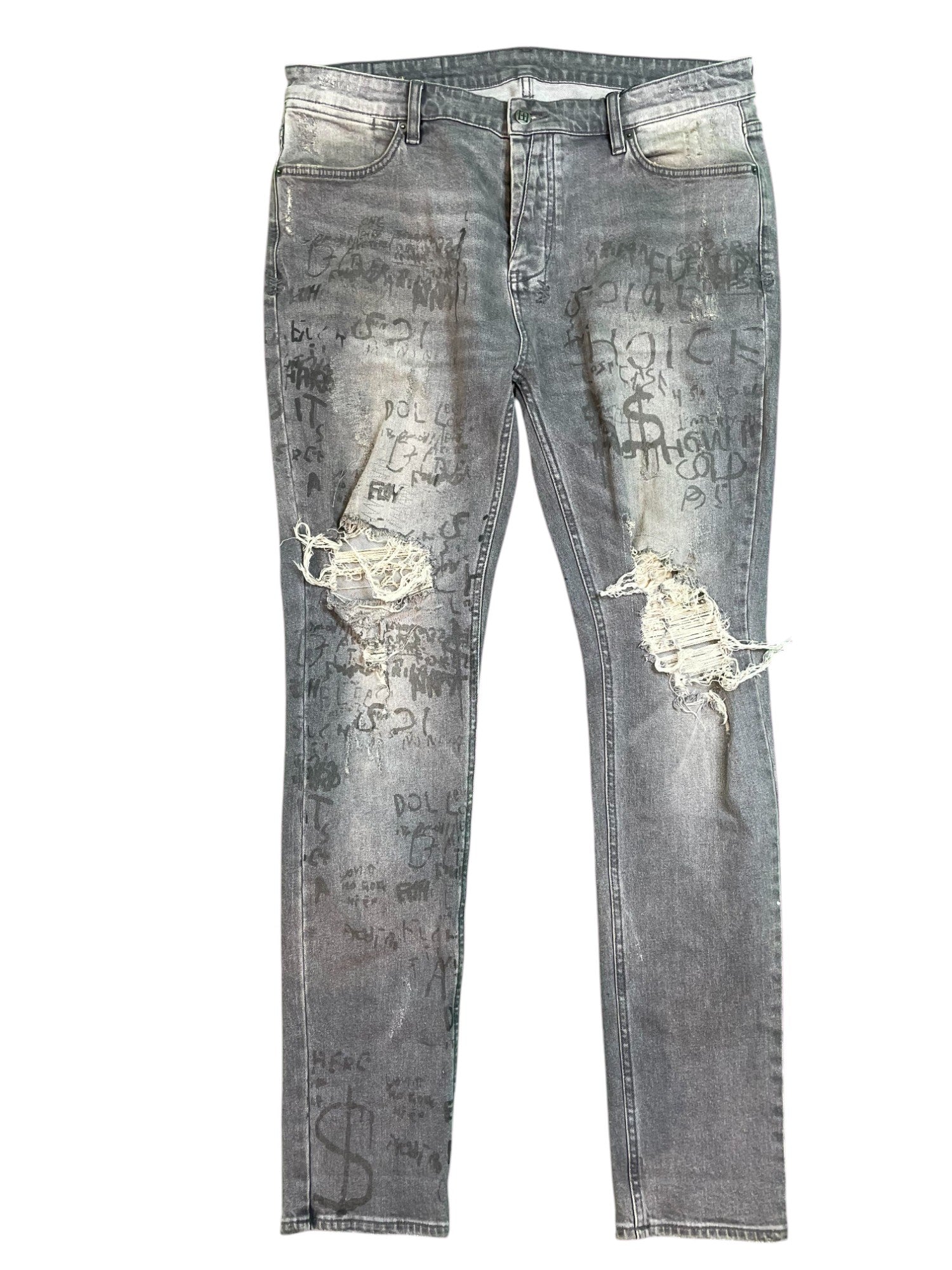 Ksubi Distressed Grey Jeans
