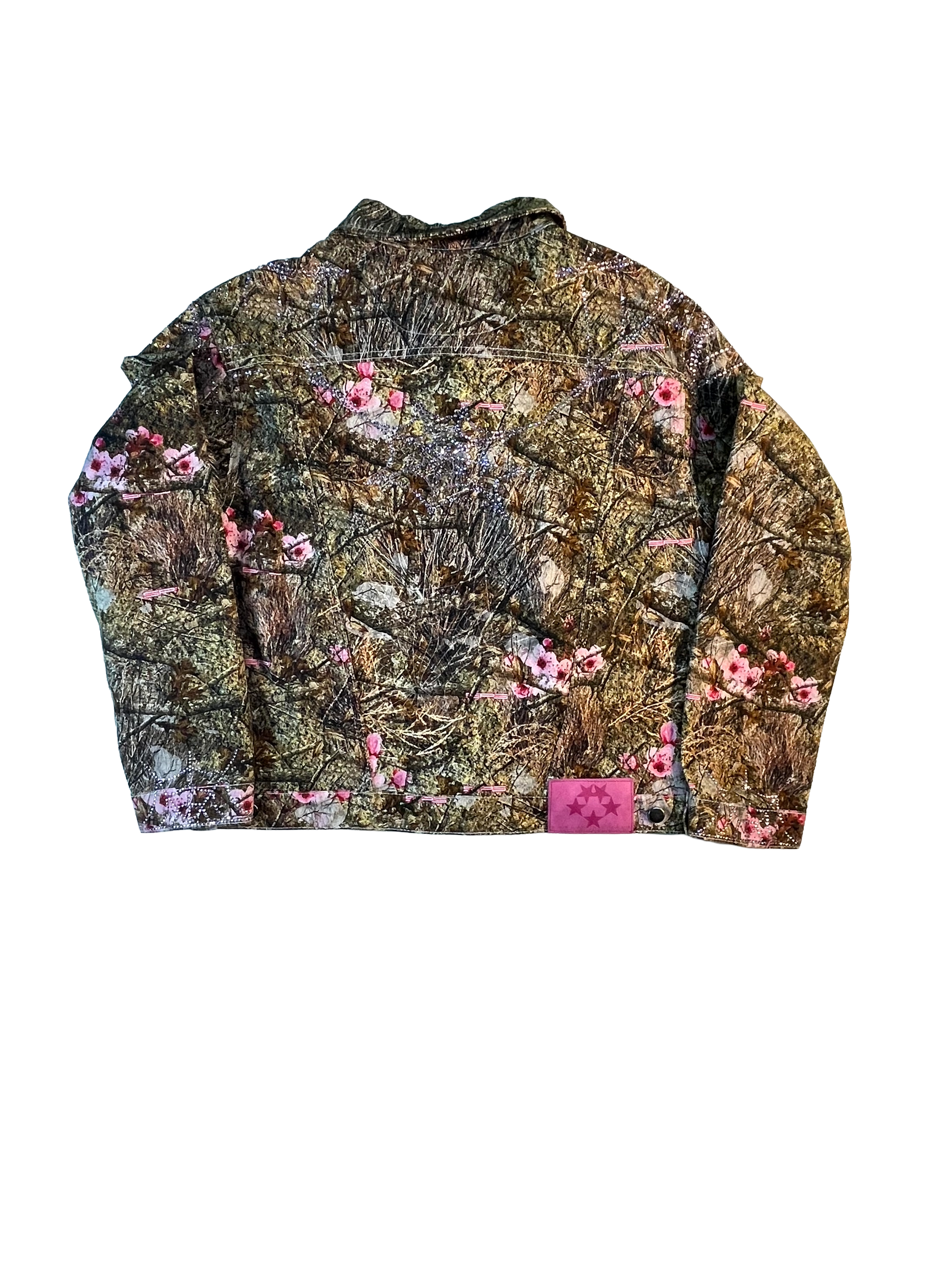 Sp5der Tree Rhinestone Camo Pink Jacket