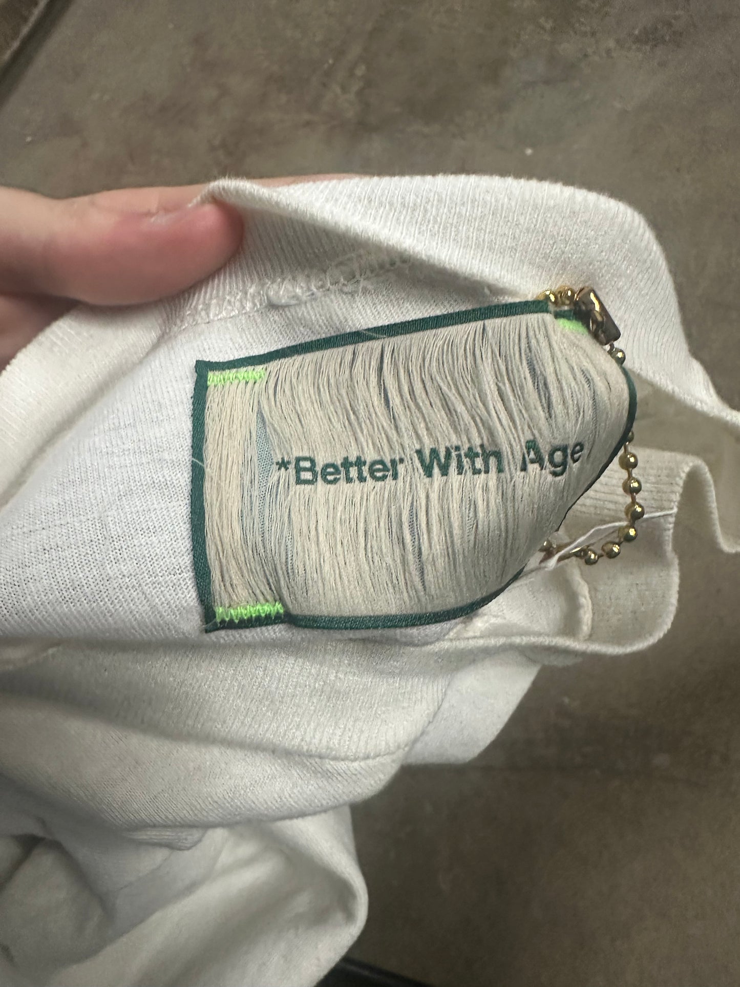 Better With Age Tee White Green New Medium With Tags