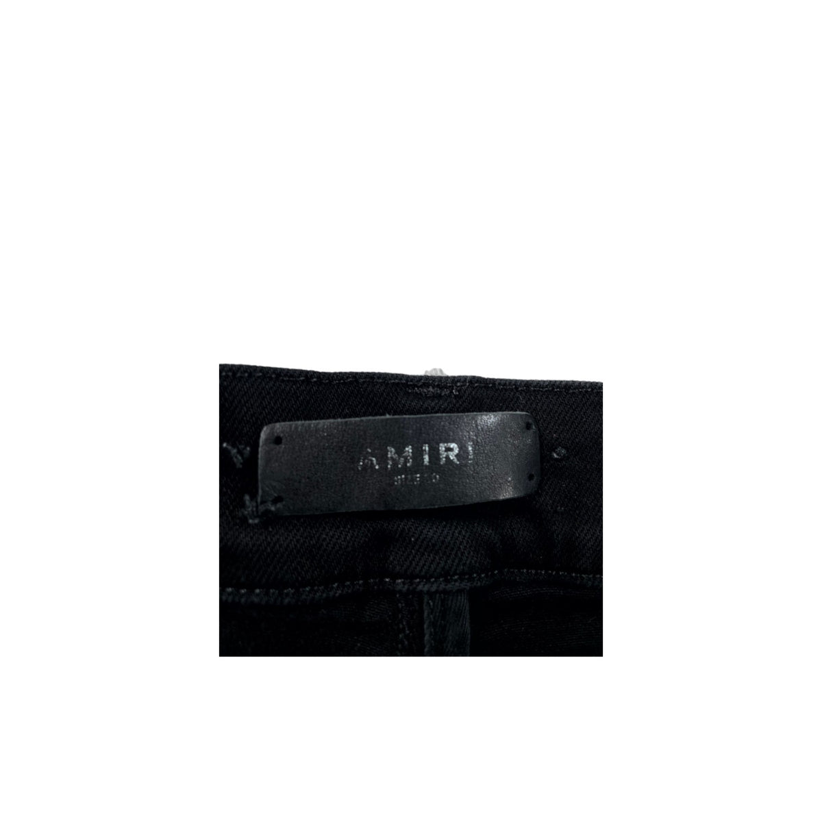 Amiri Serif Side Logo Black Jeans