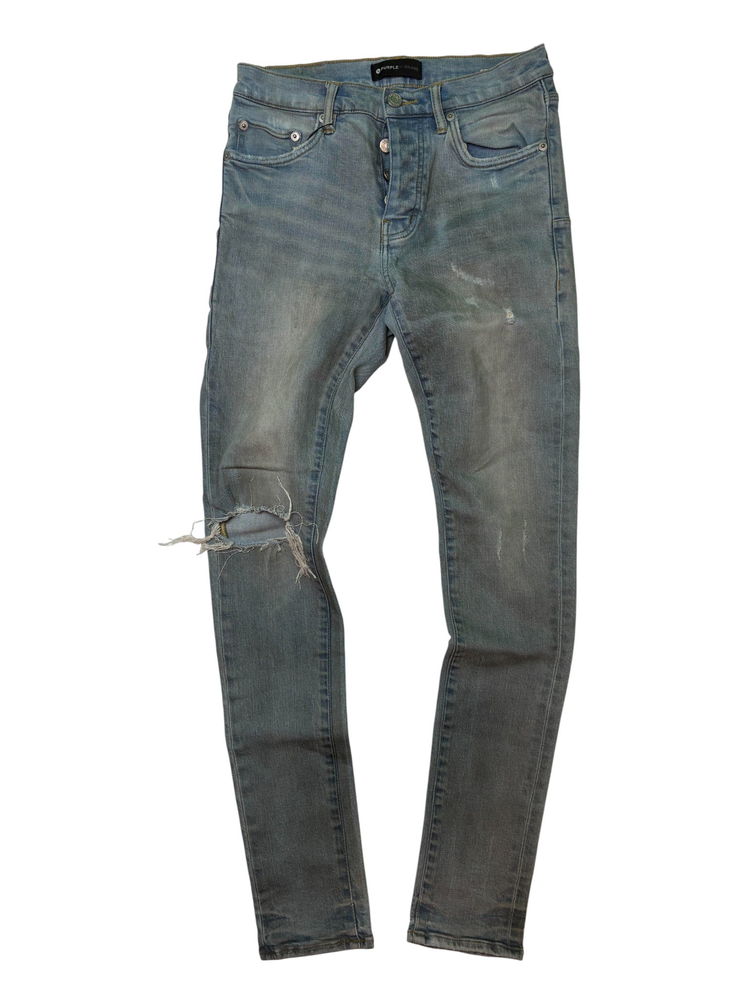 Purple Brand Blue Knee Rip Jeans