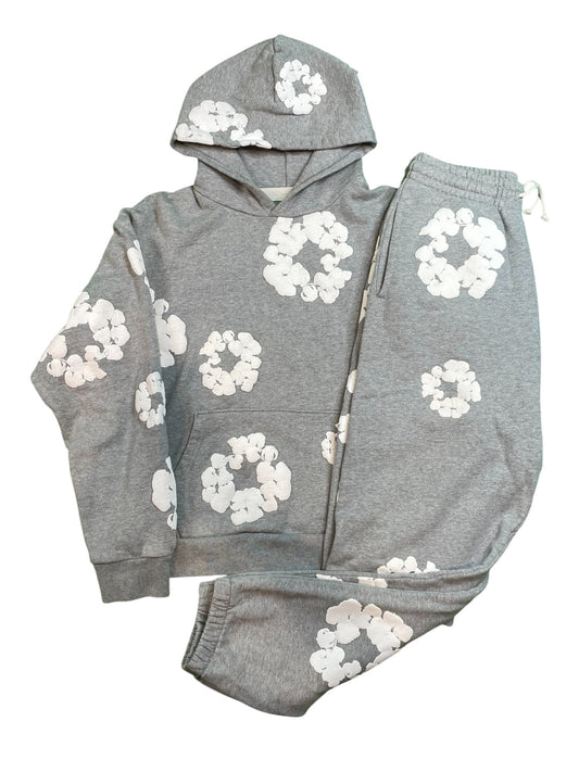 Denim Tears Flower Grey Sweatsuit