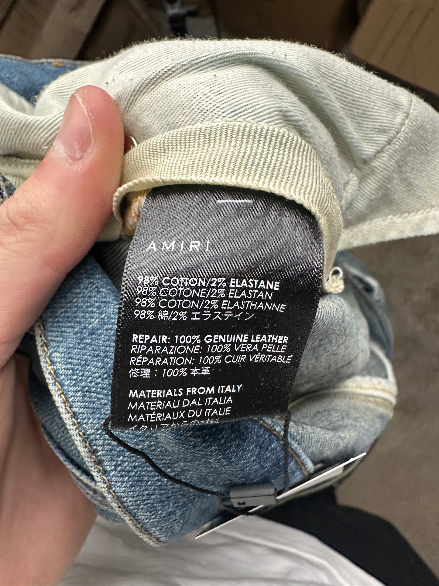 Amiri Jean MX1 Blue Black Patch 36 Used