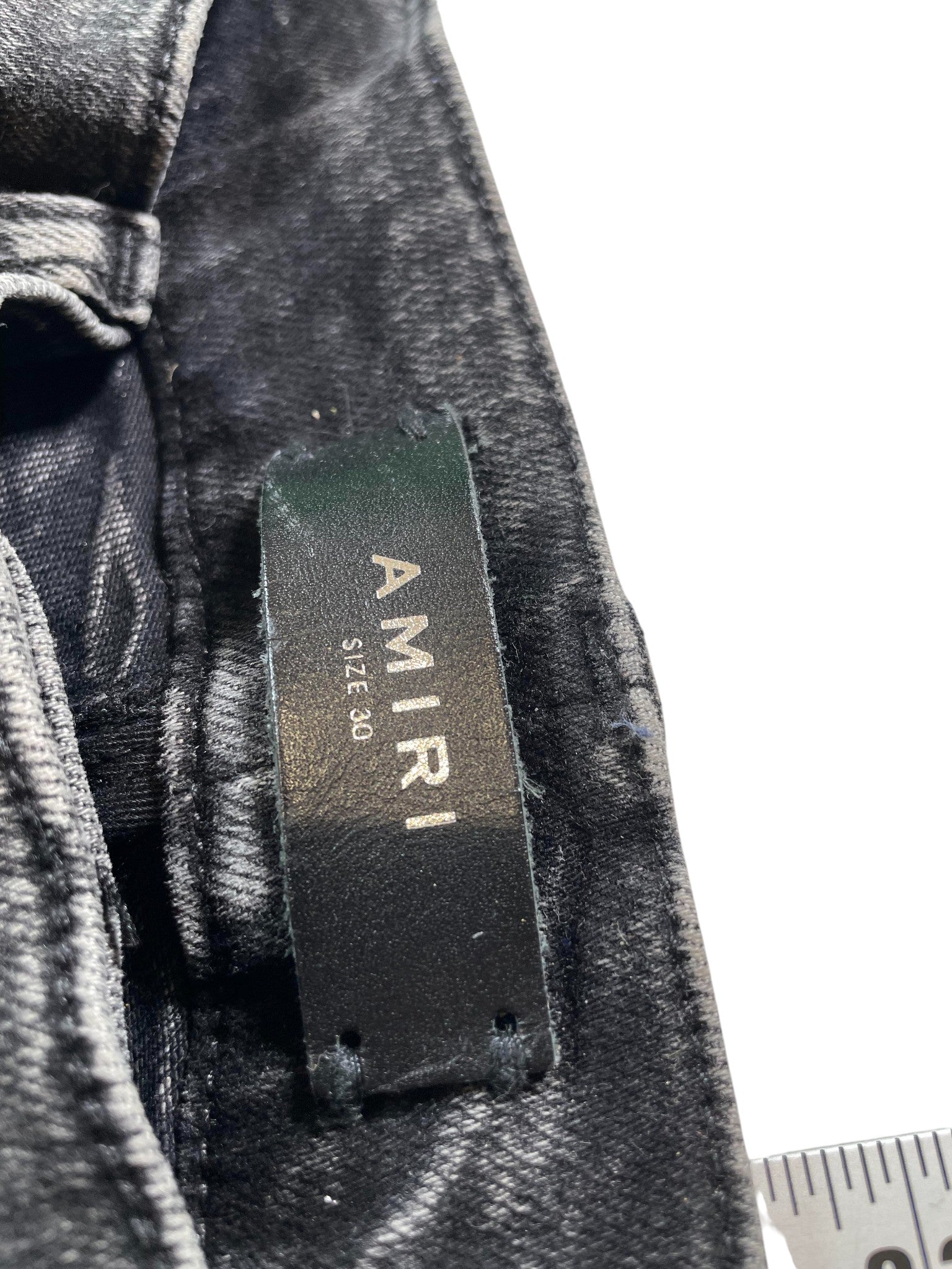 Amiri Pink Stripe Black Wash Jeans