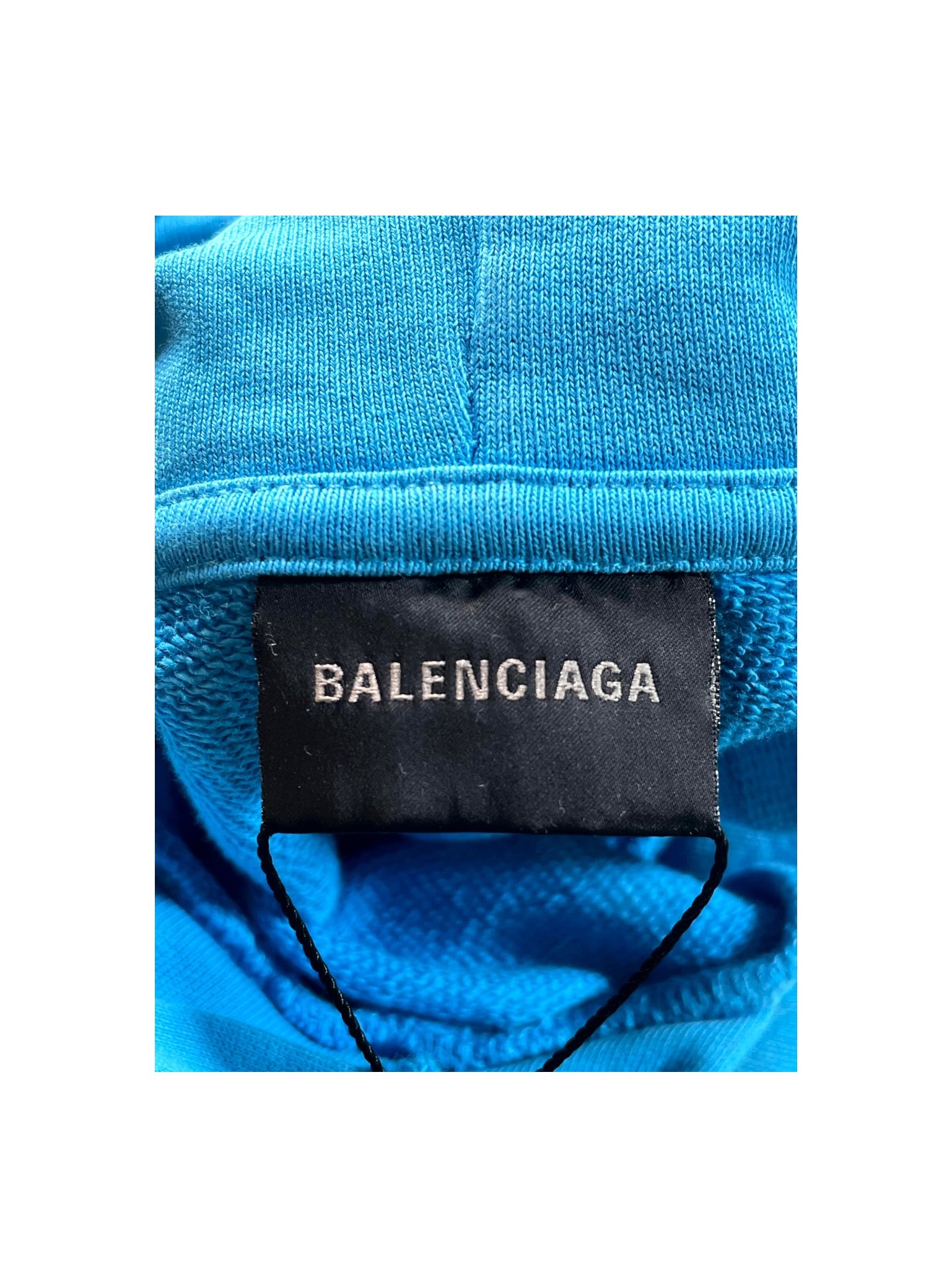 Balenciaga Distressed Campaign Logo Baby Blue Hoodie