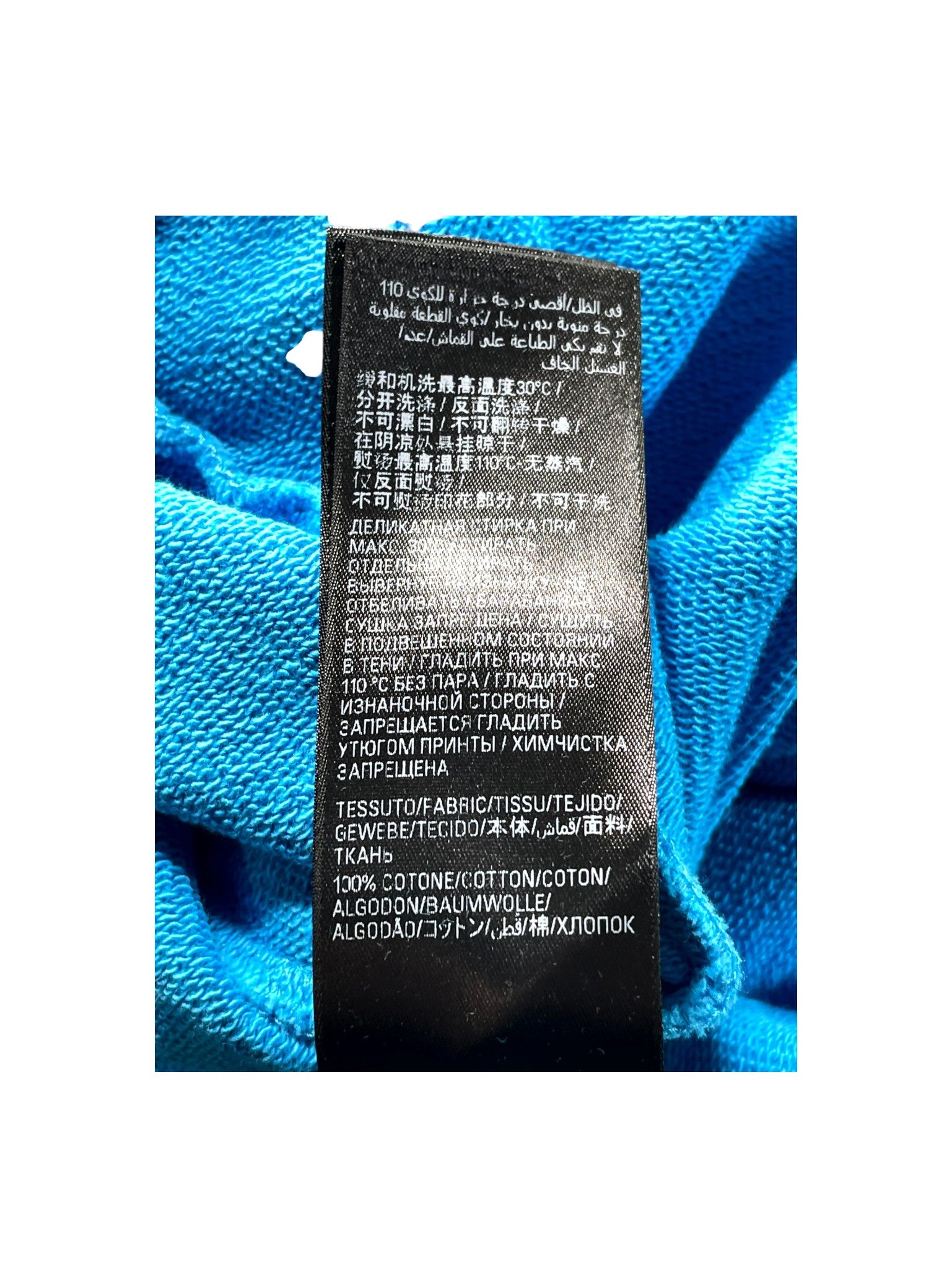 Balenciaga Distressed Campaign Logo Baby Blue Hoodie