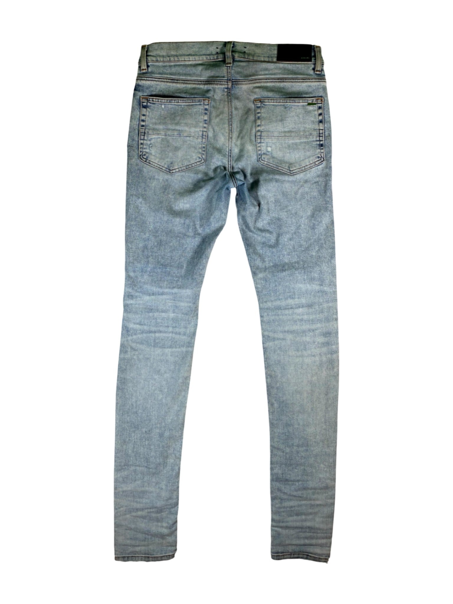 Amiri Art Patch Thrasher Light Wash Jeans