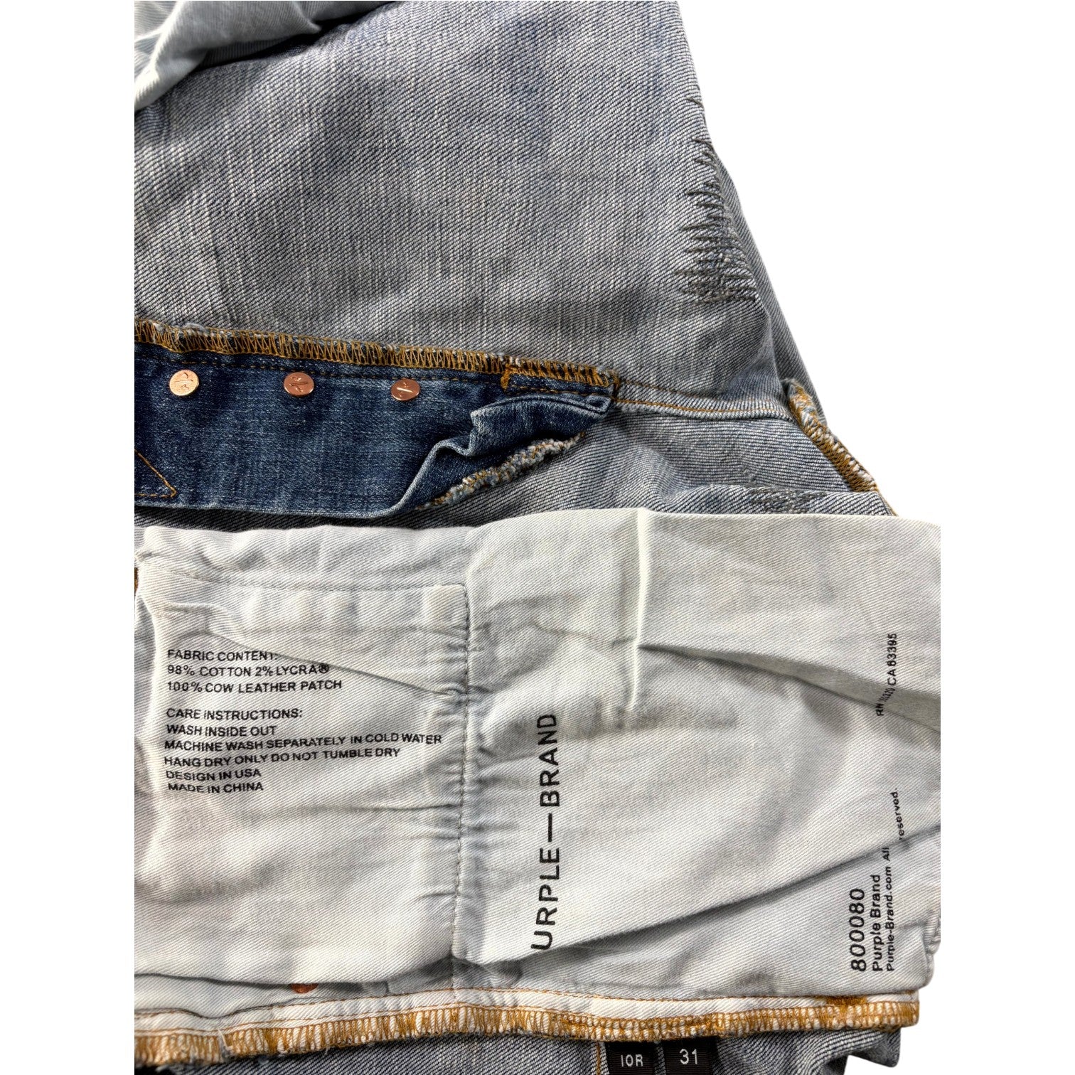 Purple Light Wash Jeans