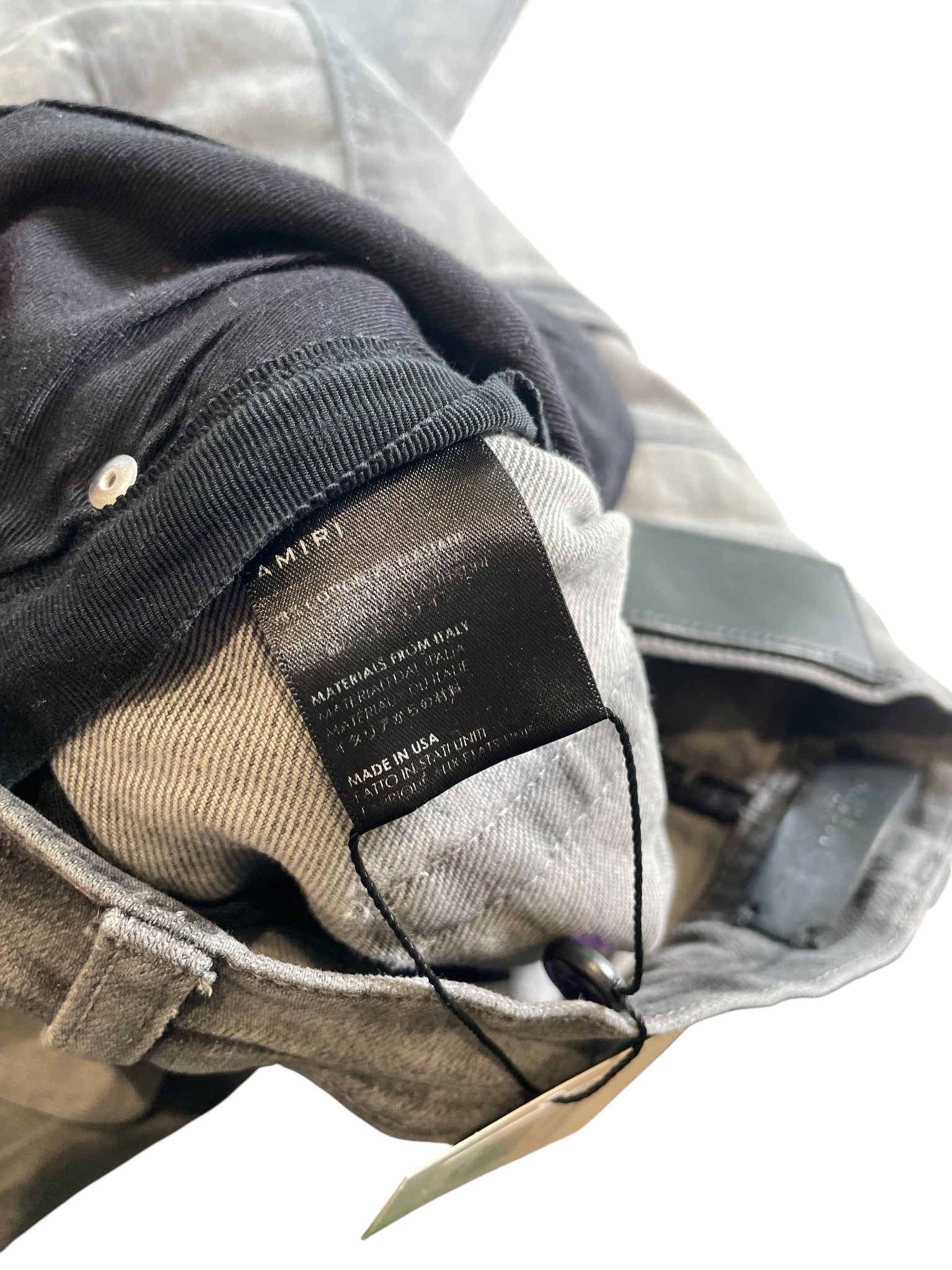 Amiri Grey Knee Rip Jeans