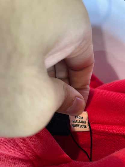 Hellstar Hoodie Red Sport Logo Used XXL