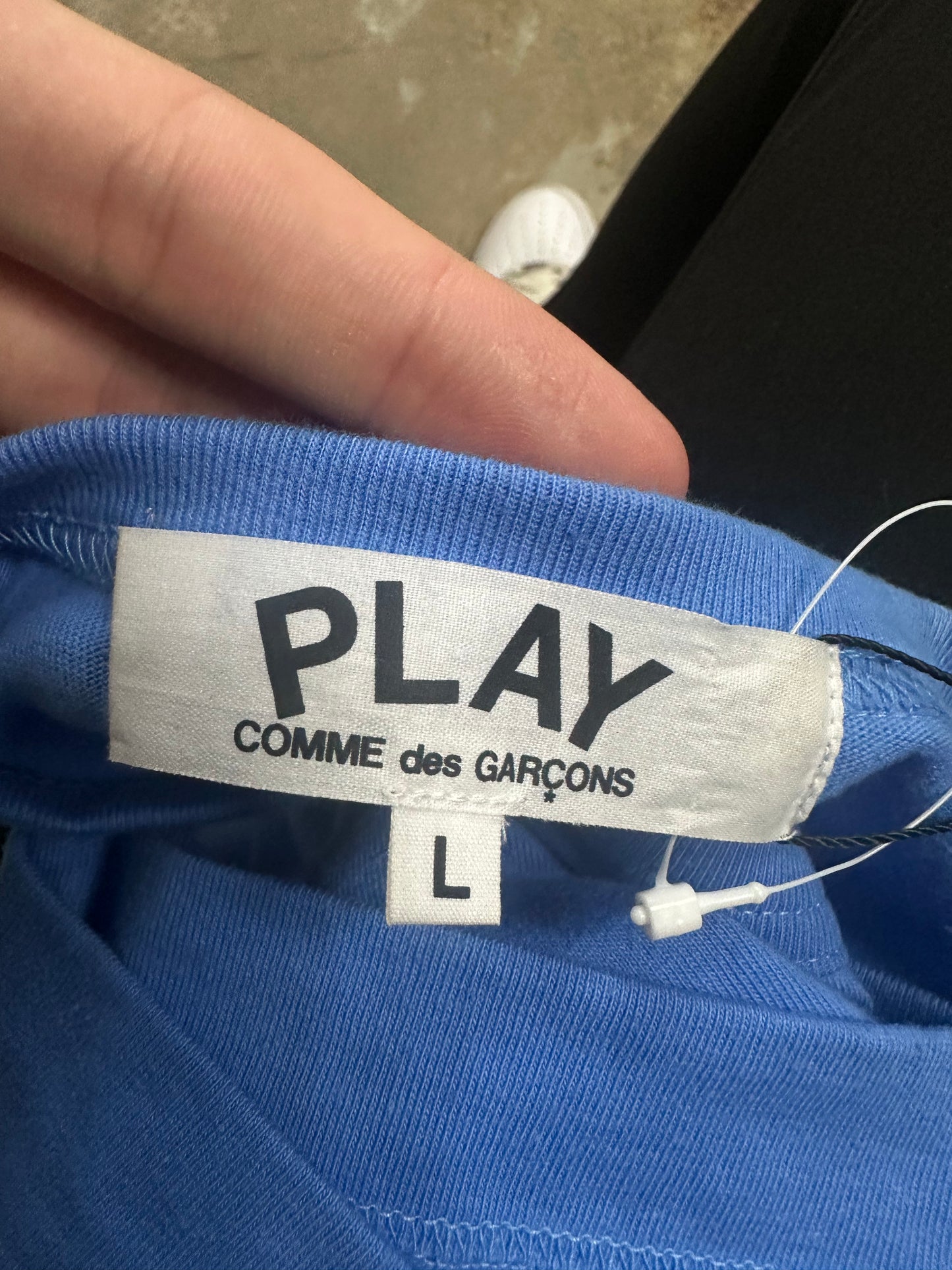 CDG Tee Royal Blue Used Large