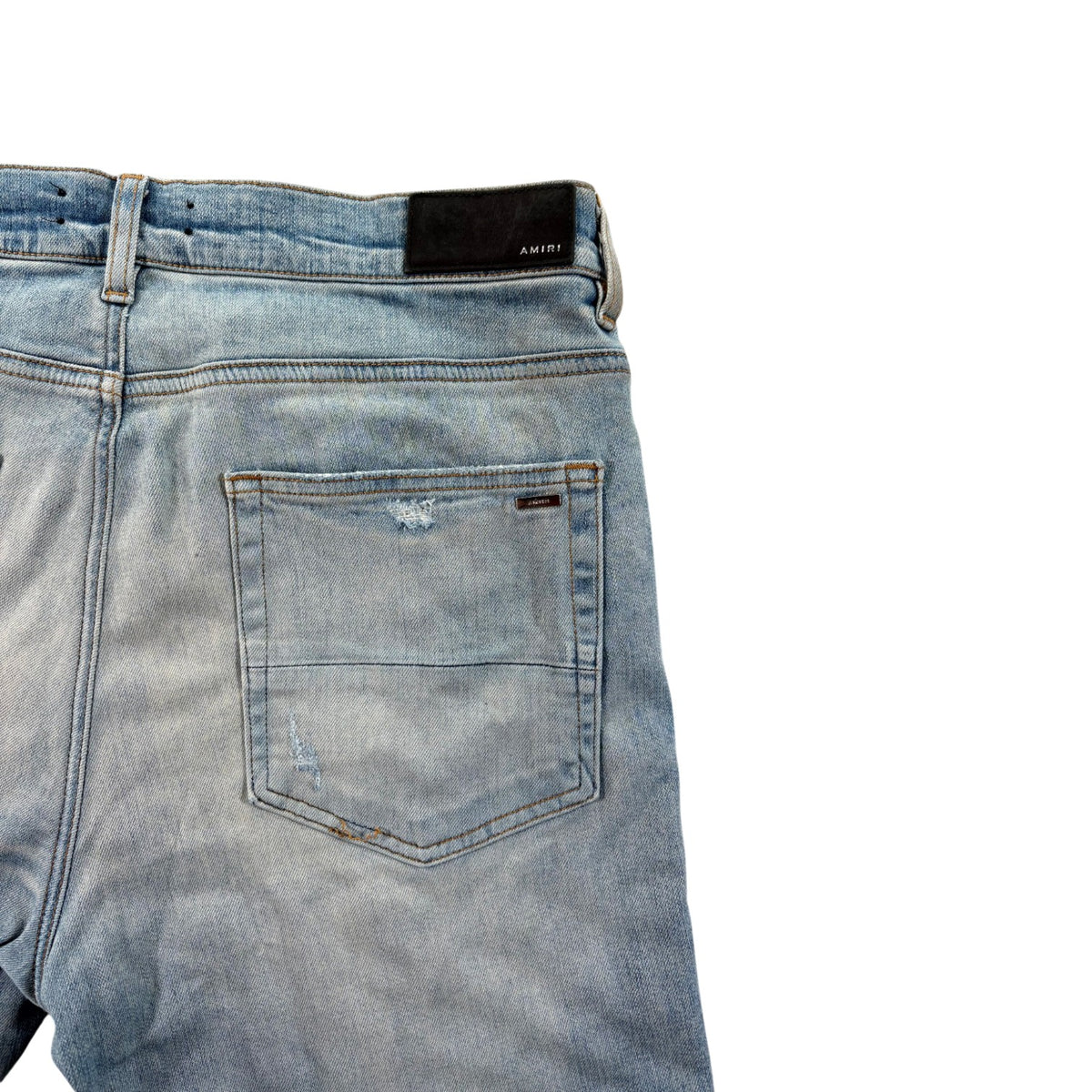 Amiri "MX1" Paisley Patch Light Wash & Black Jeans