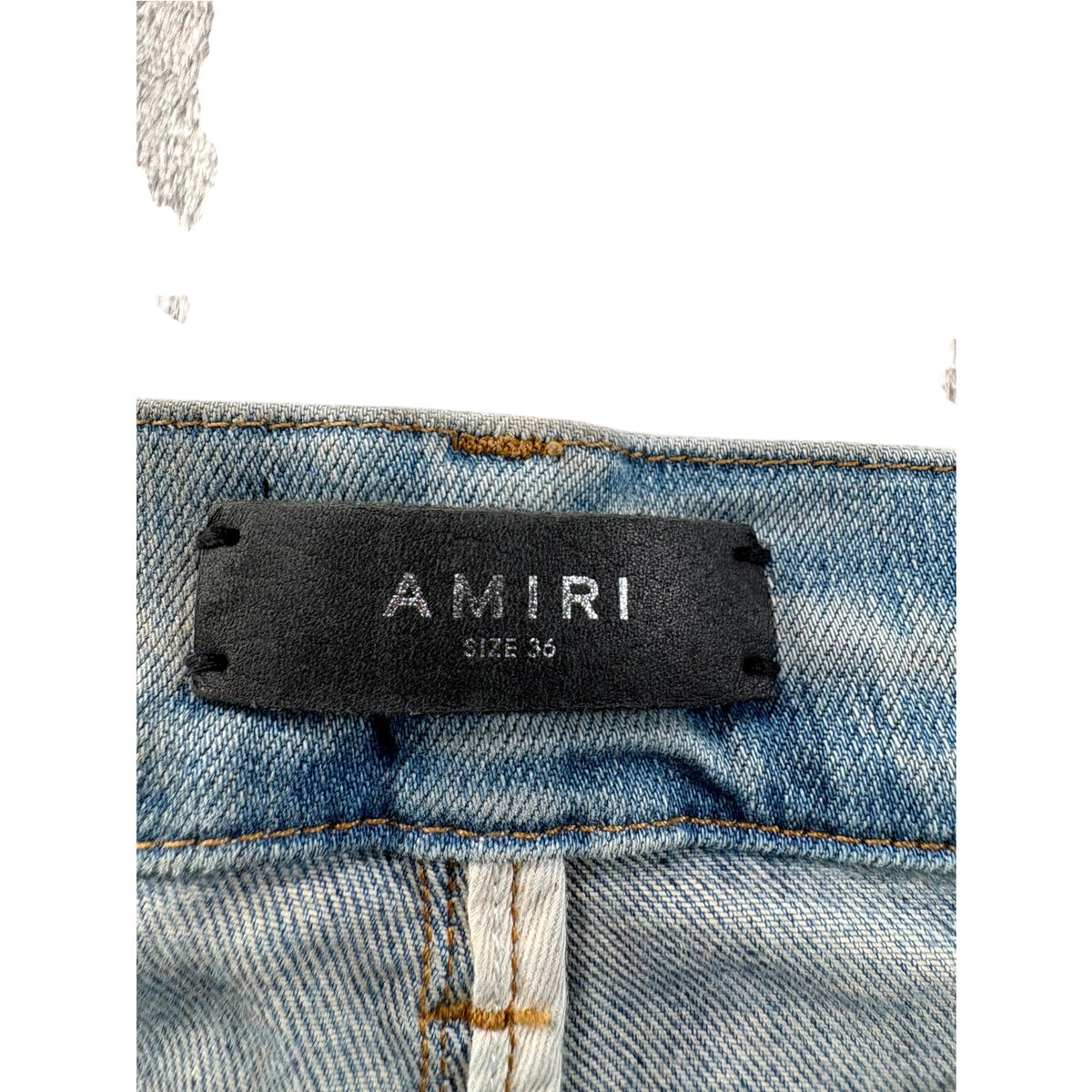 Amiri "MX1" Paisley Patch Light Wash & Black Jeans