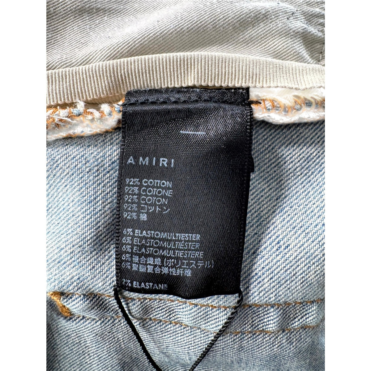 Amiri "MX1" Paisley Patch Light Wash & Black Jeans
