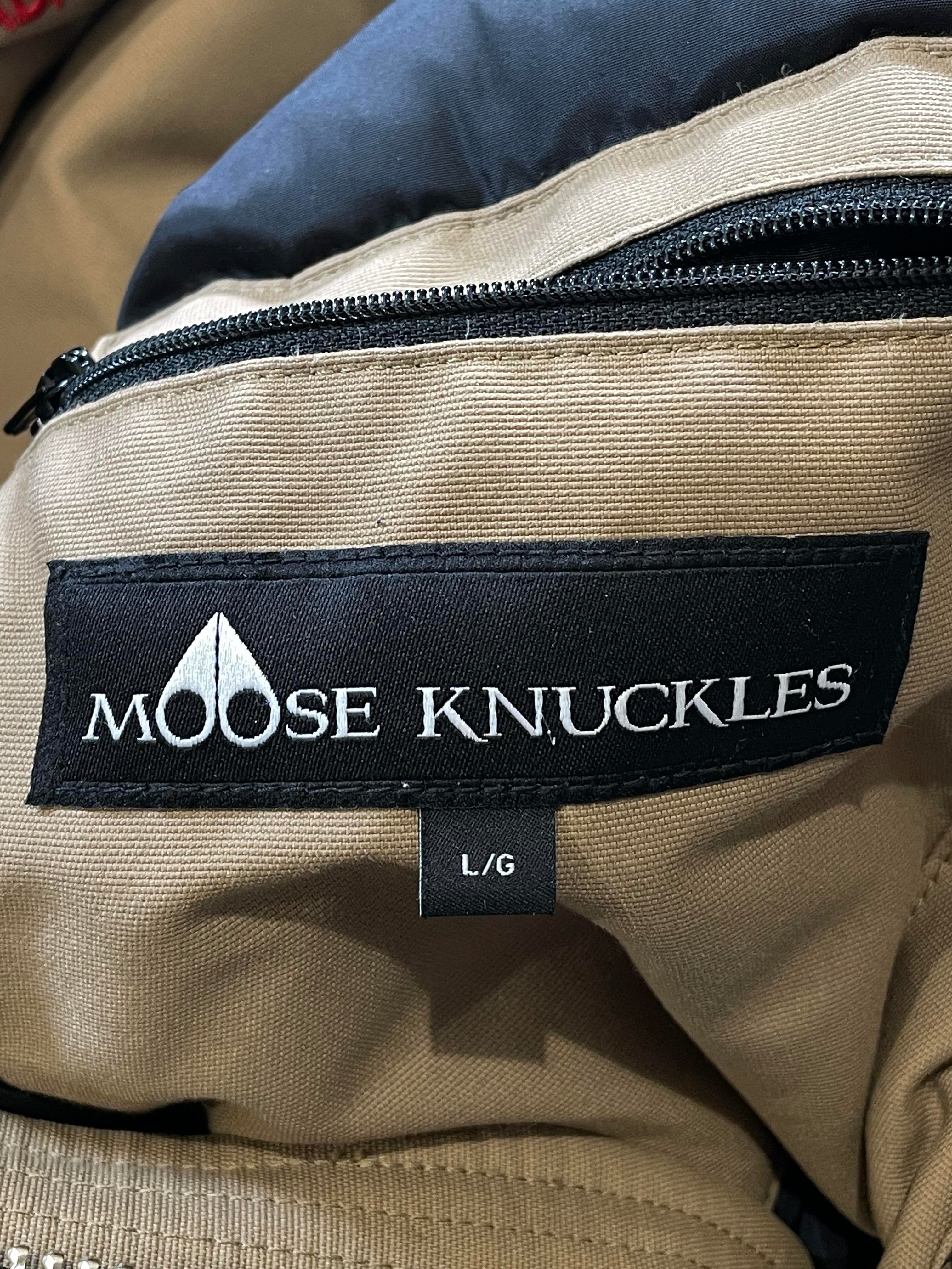 Moose Knuckles 3Q Black Fur Tan Bomber Jacket