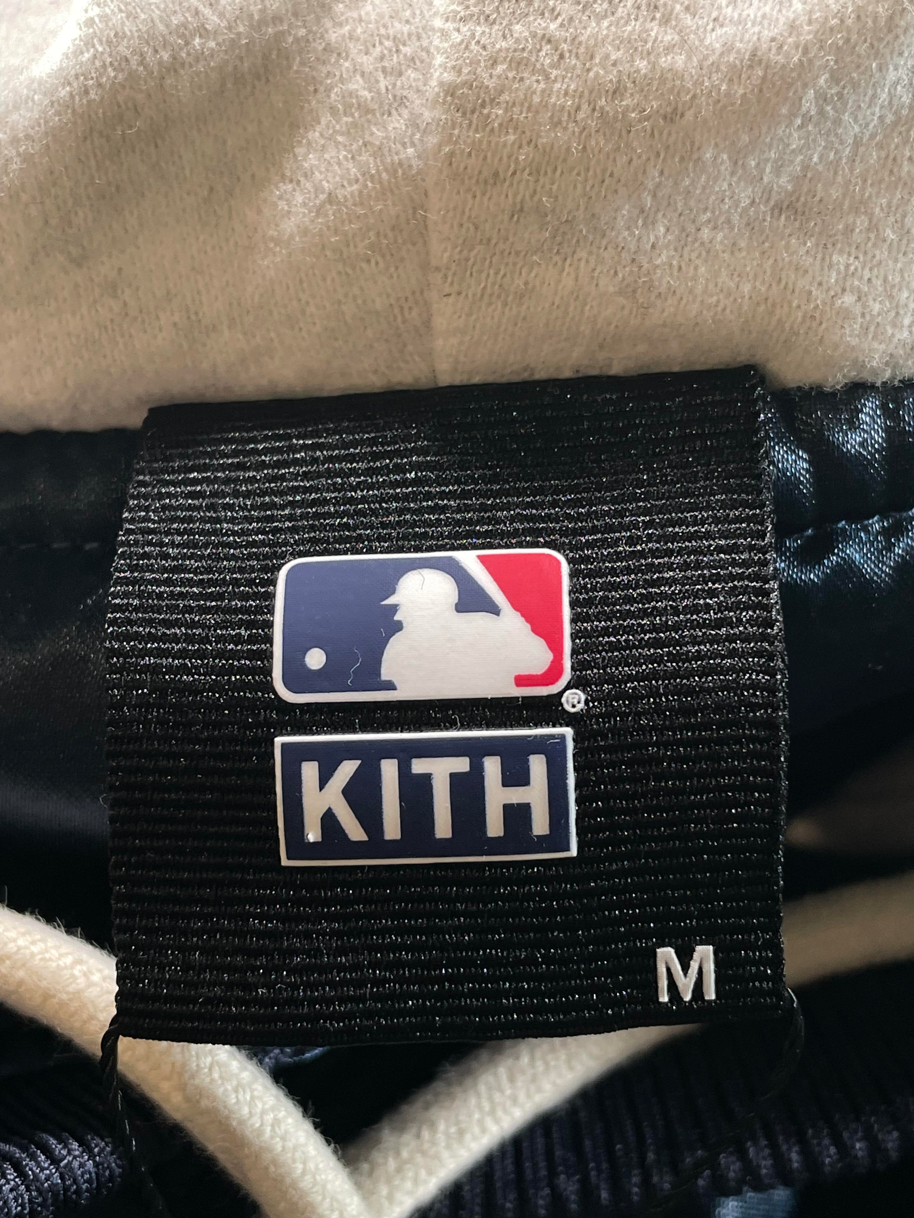 Kith Yankee Snakeskin Navy Satin Bomber Jacket