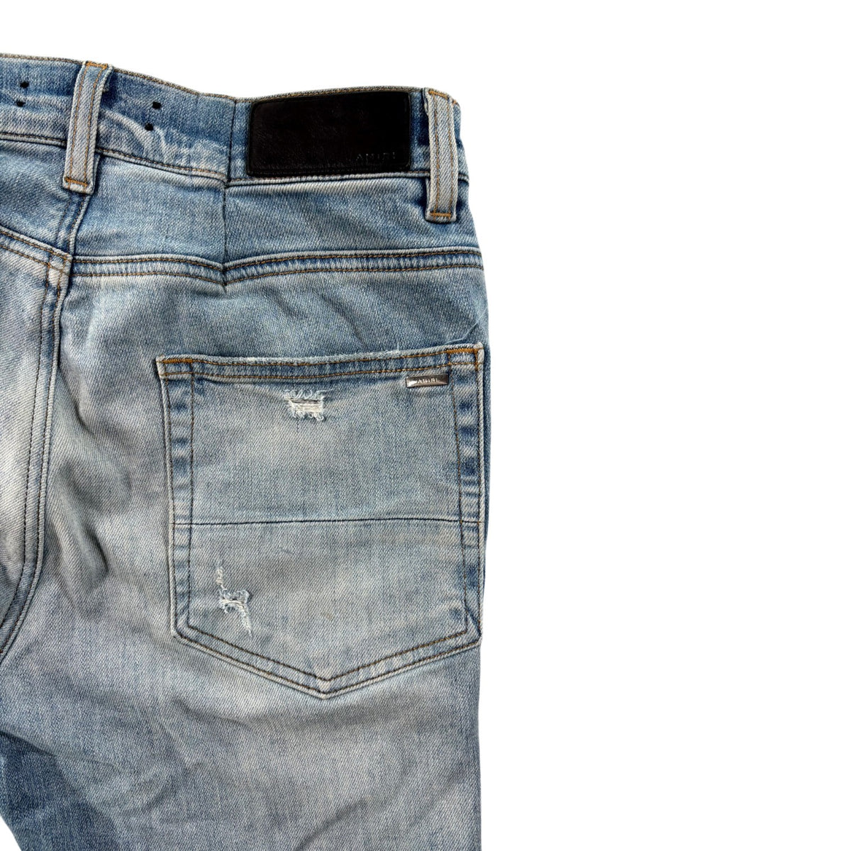 Amiri Bandana Thrasher Patch Light Wash Jeans