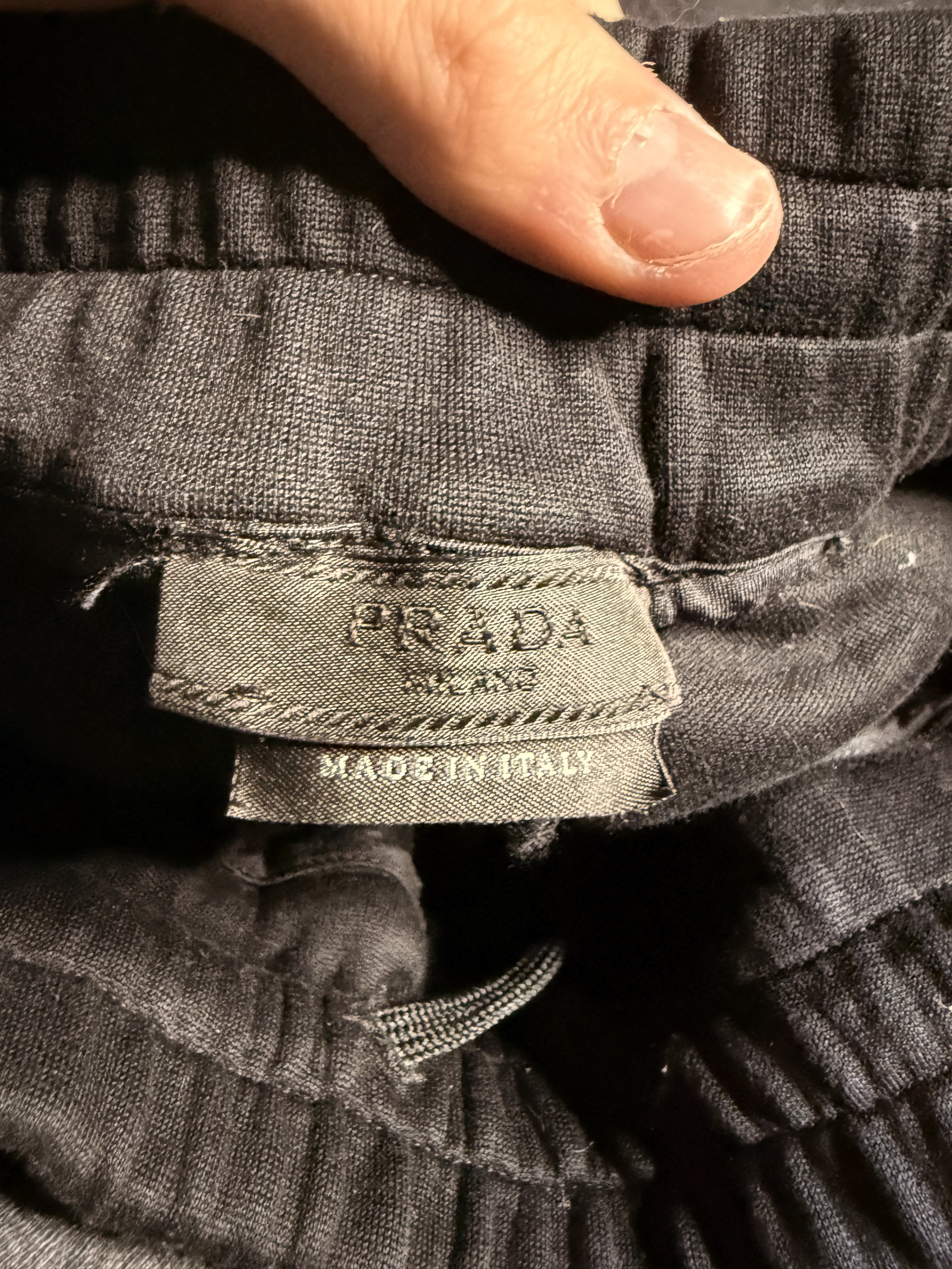Prada Sweatsuit Black Nylon Used Medium