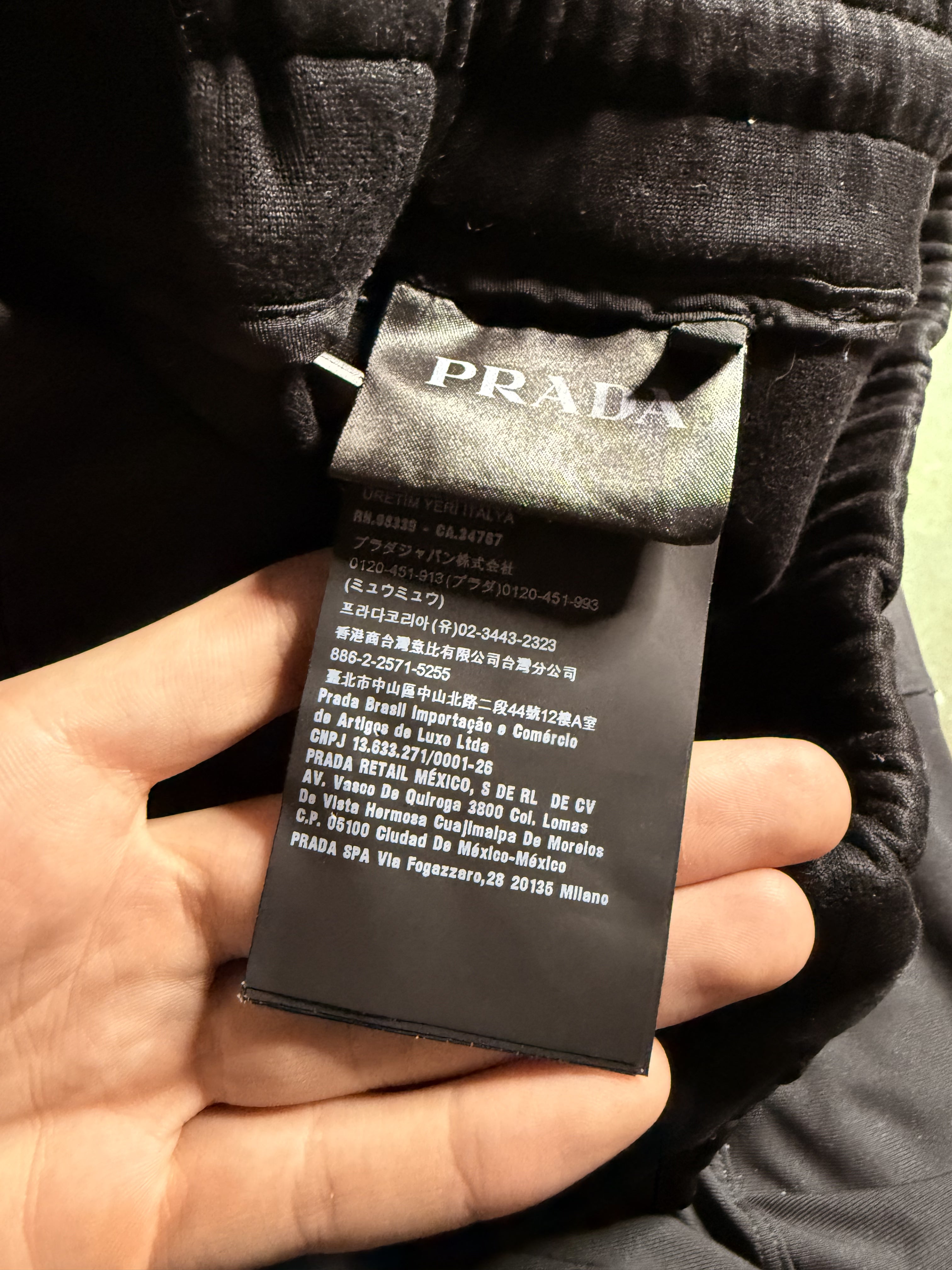 Prada Sweatsuit Black Nylon Used Medium