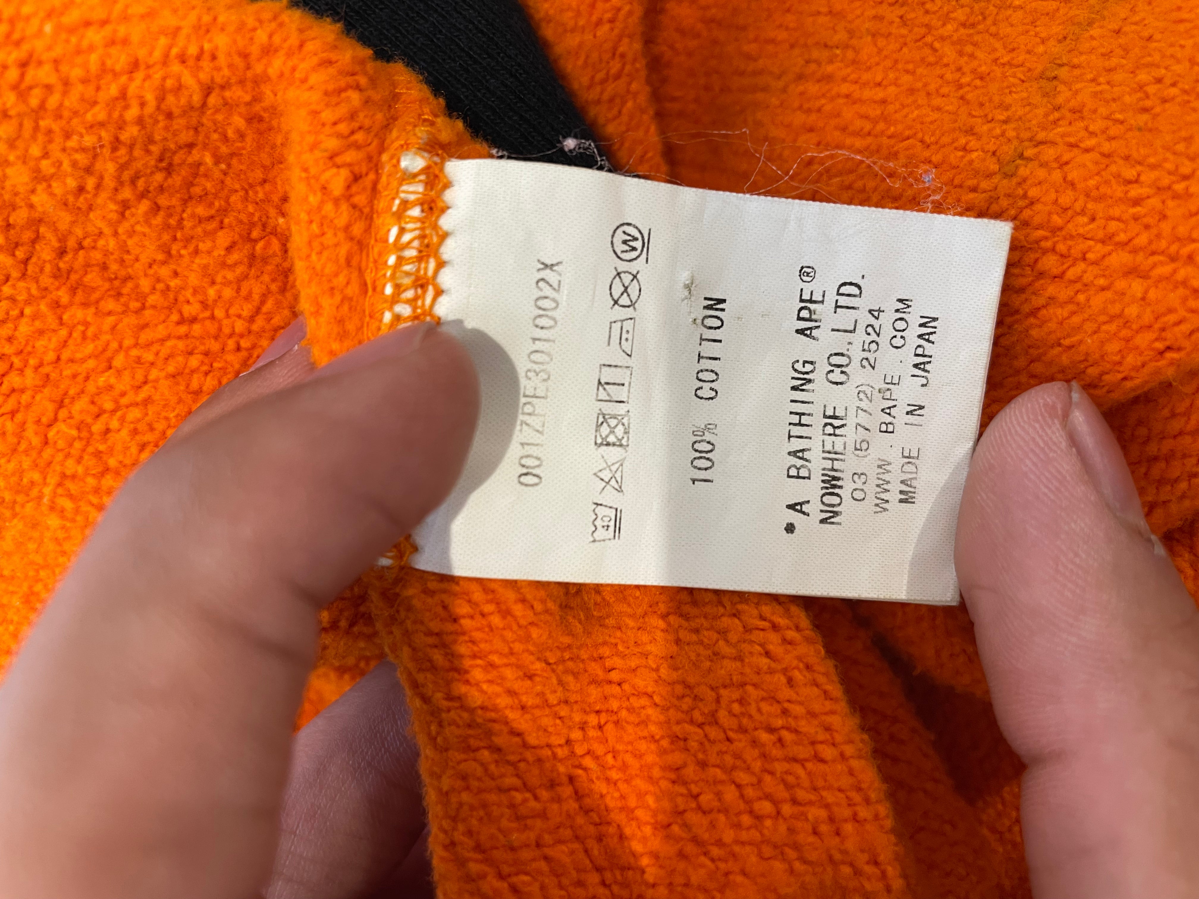 BAPE Shark Zip Up Teal Green Orange Used Medium