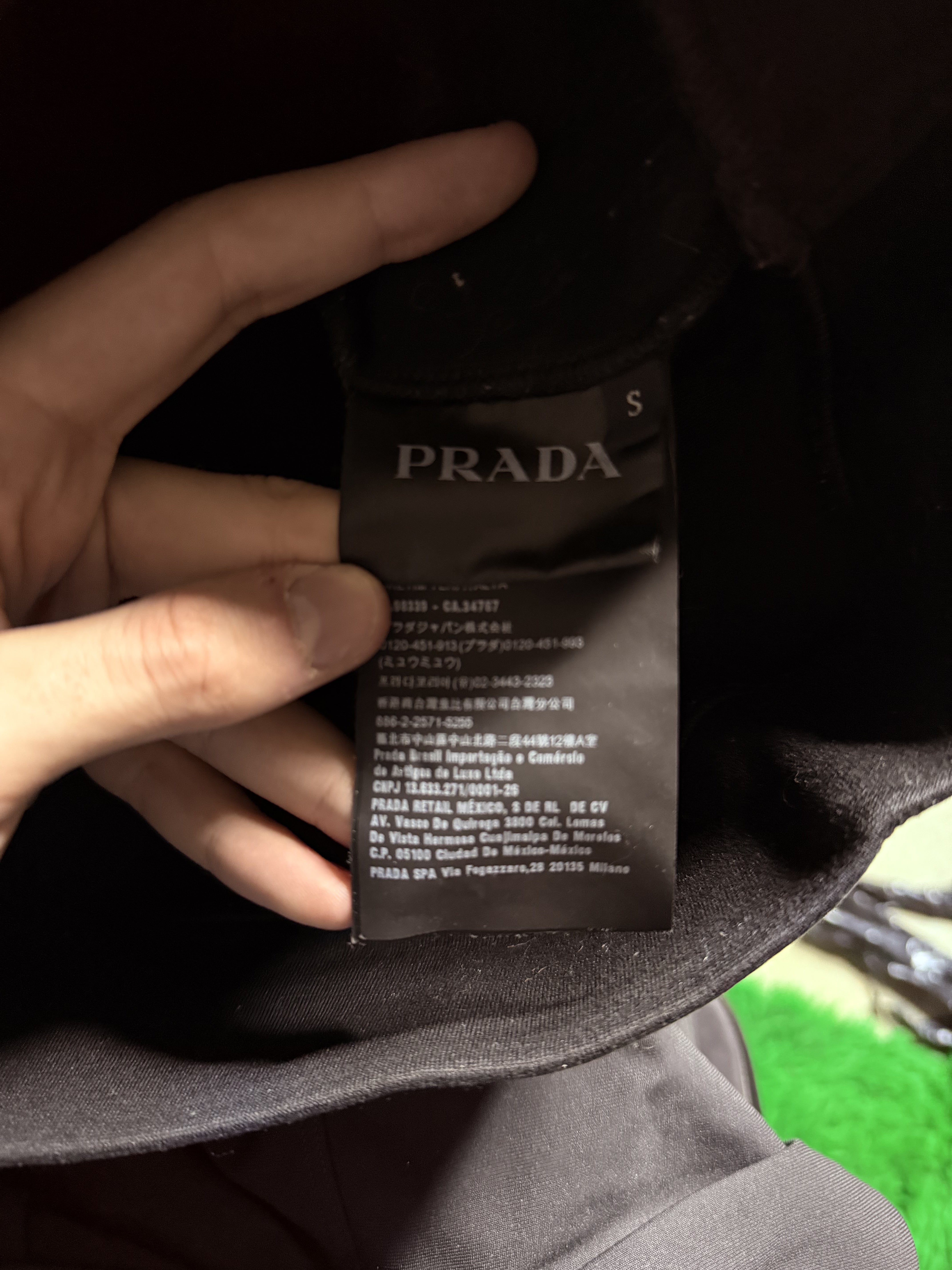 Prada Sweatsuit Black Nylon Used Medium