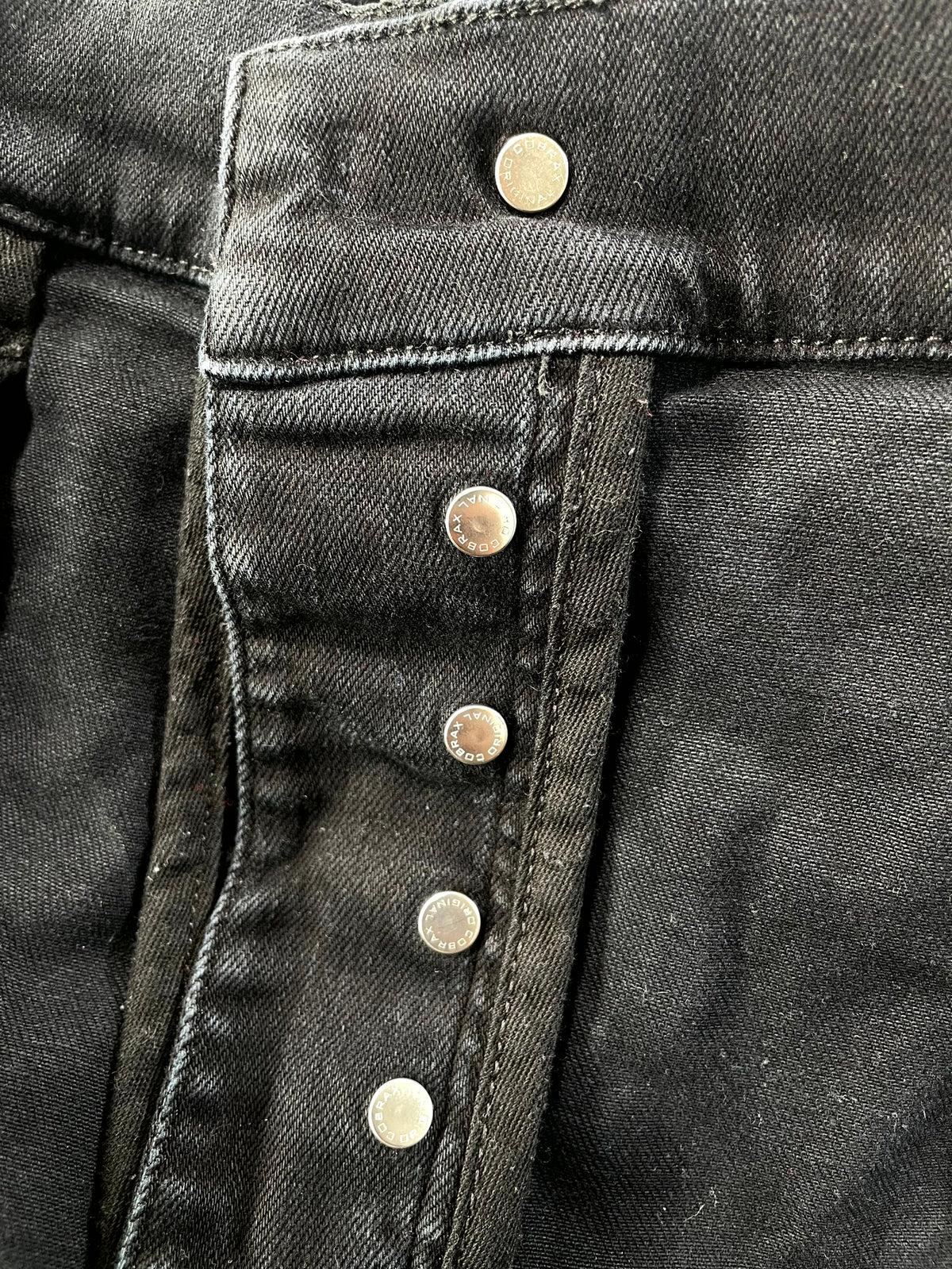 Amiri MX1 Black Plaid Patch Black Wash & Blue Jeans