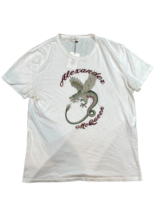 McQueen T-Shirt White Dragon