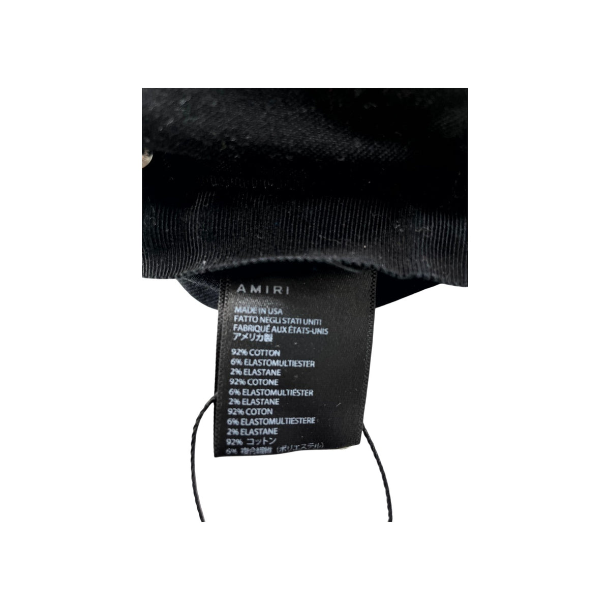 Amiri MX1 Black Plaid Patch Black Wash & Blue Jeans