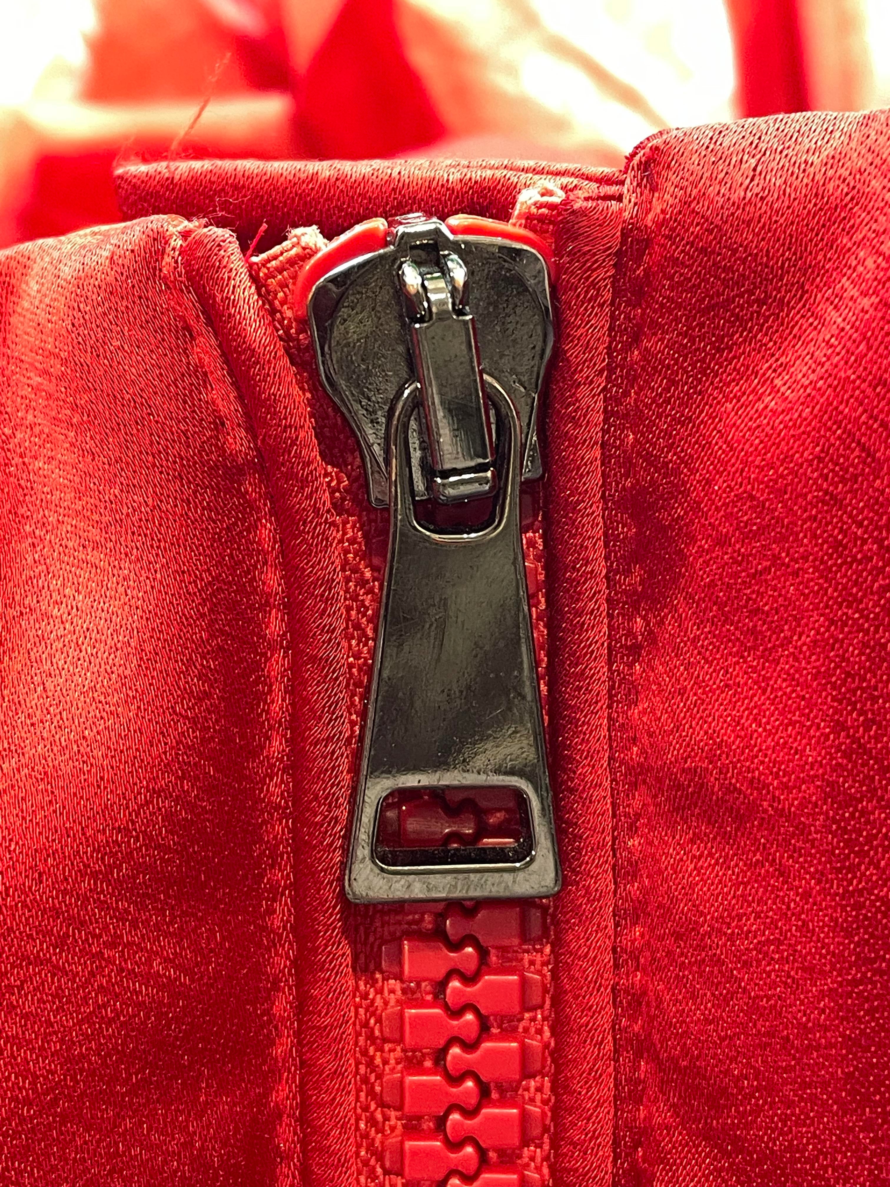Moncler Satin Maya Red Jacket